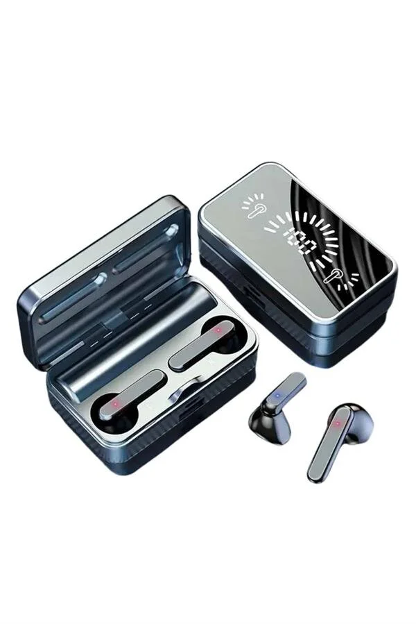 Powerbanklı Bluetooth Kulaklık Aynalı Ekranlı Çift Dijital Gösterge – Uzun Süreli Ses Deneyimi