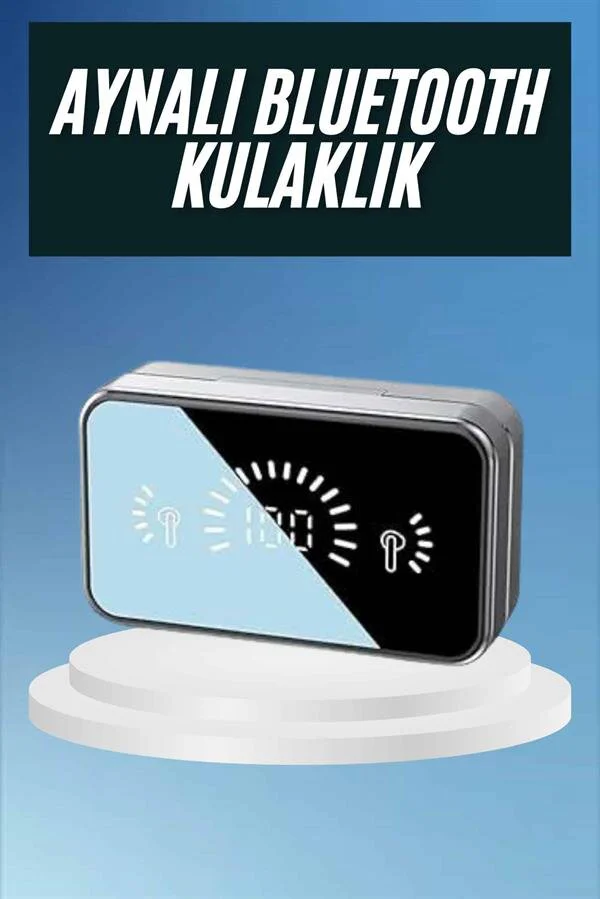 Powerbanklı Bluetooth Kulaklık Aynalı Ekranlı Çift Dijital Gösterge – Uzun Süreli Ses Deneyimi