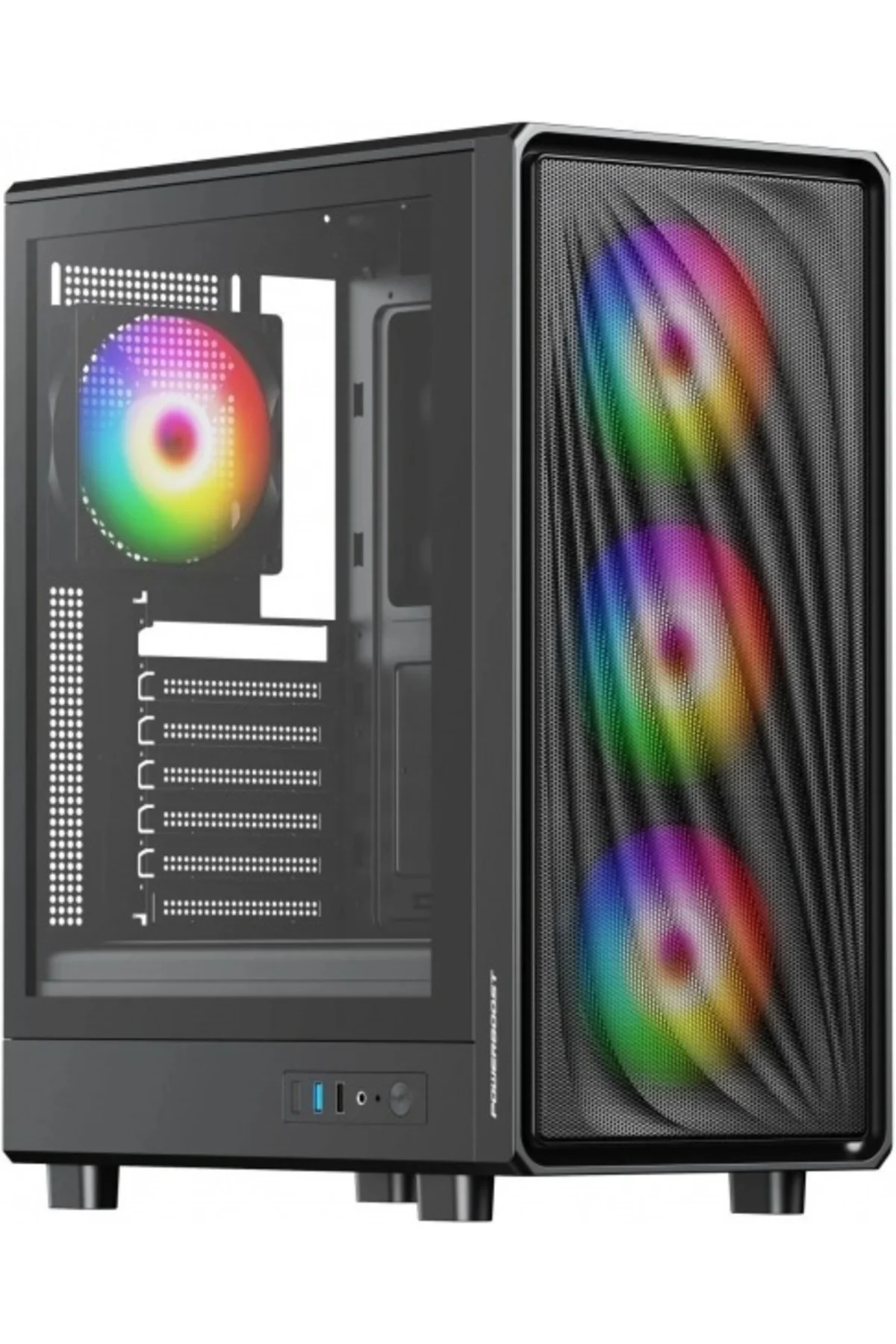 POWERBOOST PB-A5065B 650W 80+ BRONZE MESH ÖN PANEL 4XARGB FAN+USB