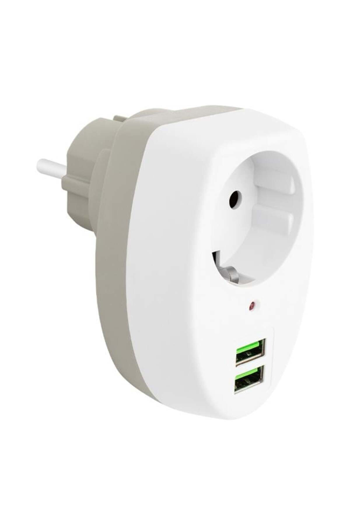 Powermaster 2 Usb Girişli Tekli Termal Priz (10A-2500W) Pm-4911