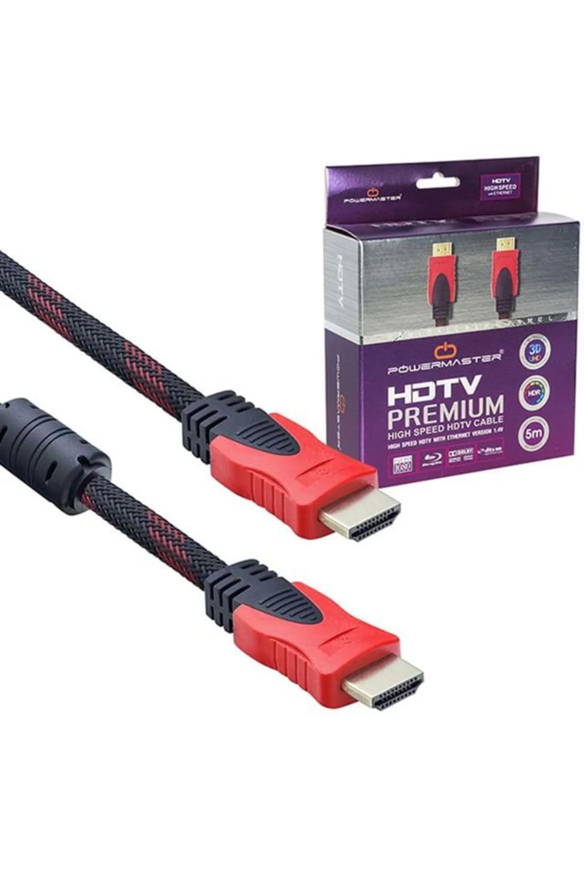 Powermaster 5 Metre Örgülü Hdmı Kablo
