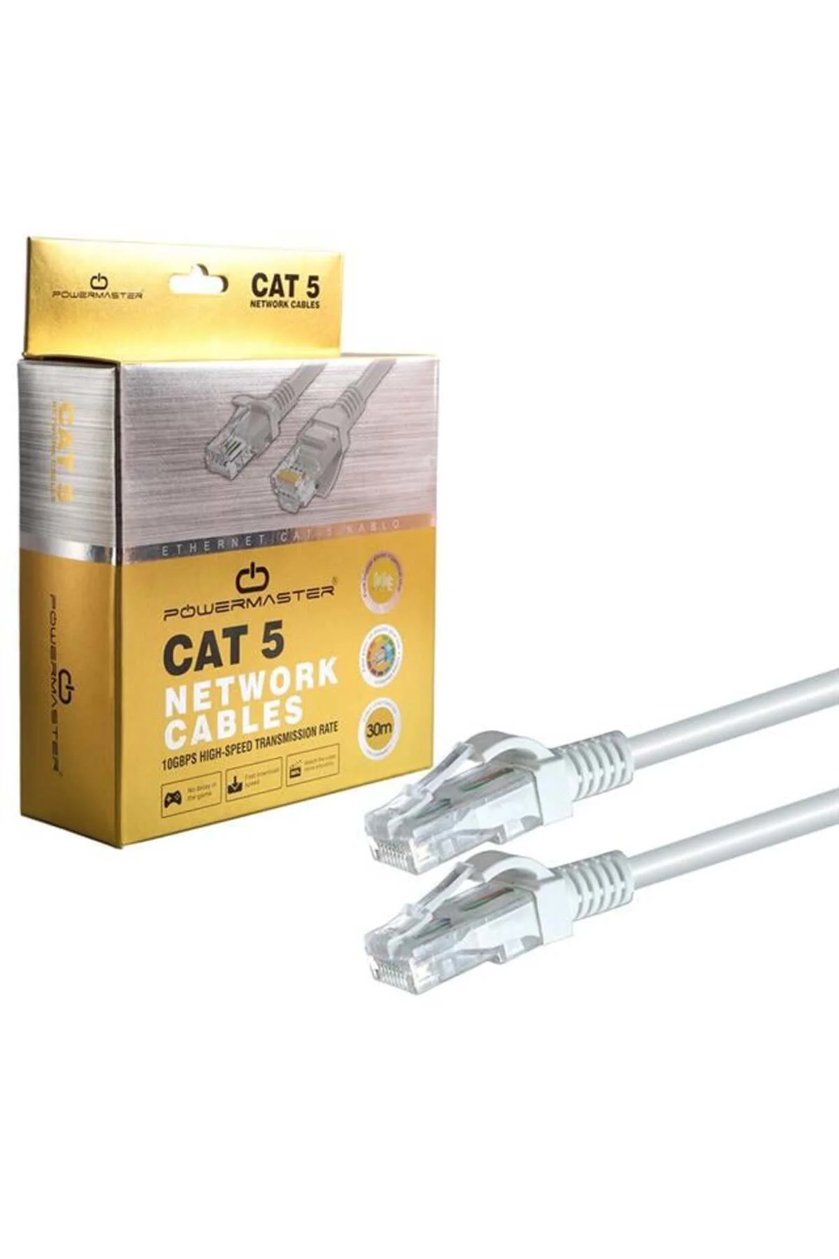 Powermaster Cat5 30 Metre Rj45 Patch Network Ethernet İnternet Ka
