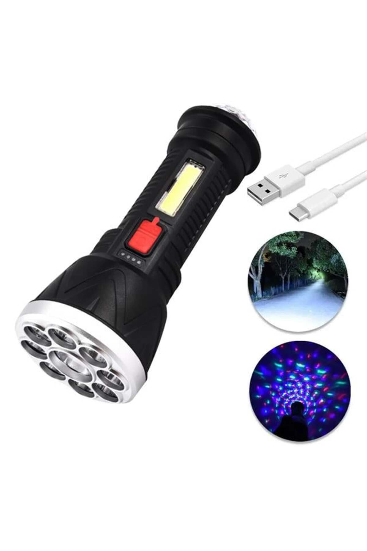 Powermaster Cl-W09 9+1 Ledli + Flaşörlü Deprem Ve Afet İçin Şarjlı El Feneri