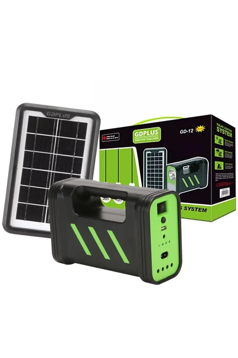 POWERMASTER GD-12 SOLAR PANELLİ 3 AMPULLÜ SET AKÜLÜ SOLAR IŞILDAK