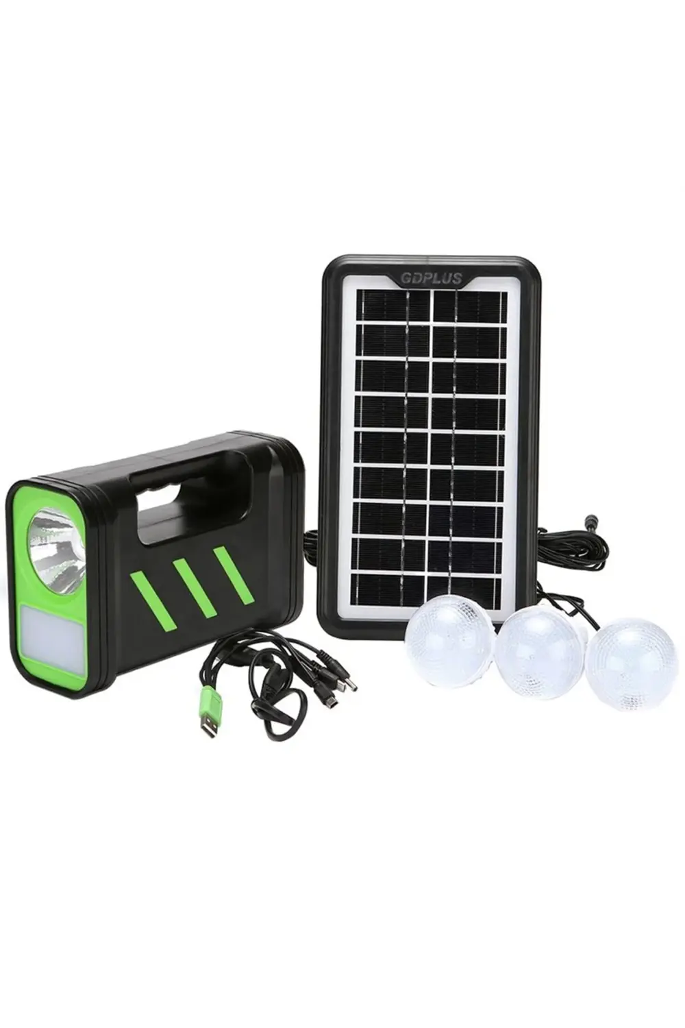 POWERMASTER GD-12 SOLAR PANELLİ 3 AMPULLÜ SET AKÜLÜ SOLAR IŞILDAK