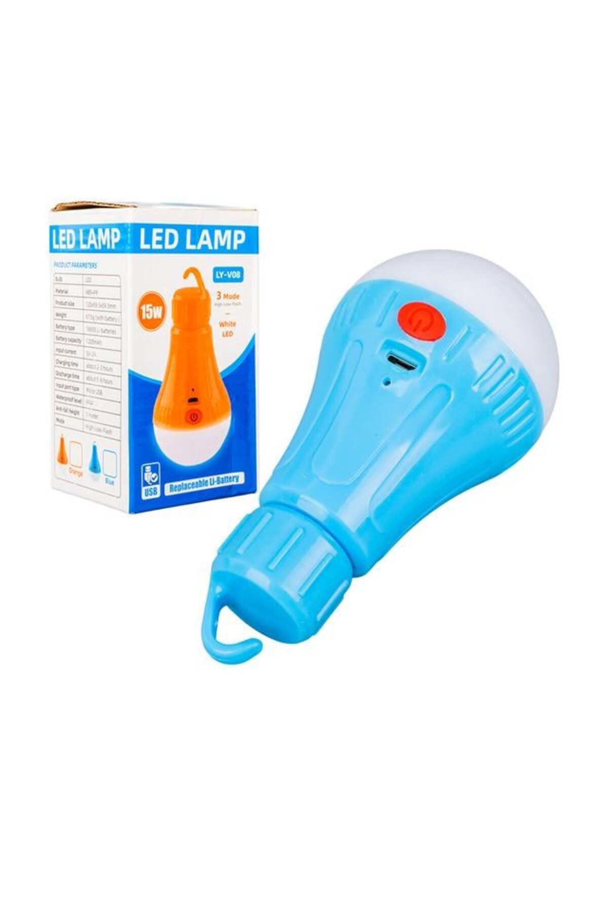 Powermaster Ly-V08 Şarjlı Kamp Lambası (Çakarlı)