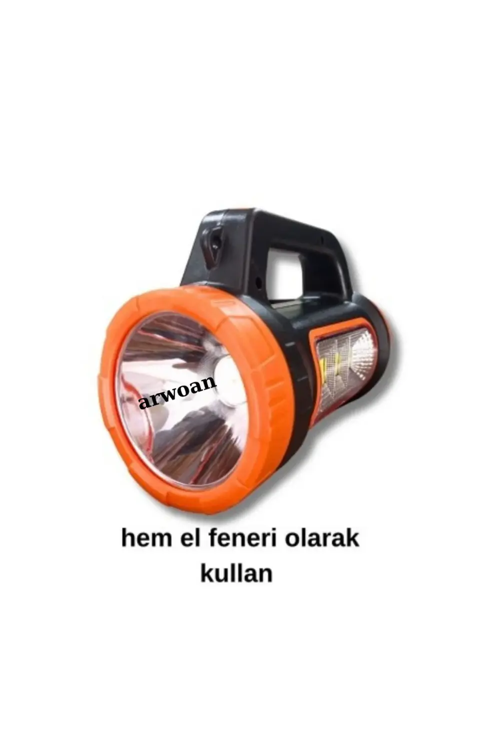 POWERMASTER MH-818A ÇOK FONKSİYONLU ŞARJLI IŞILDAK EL FENERİ 3W+1
