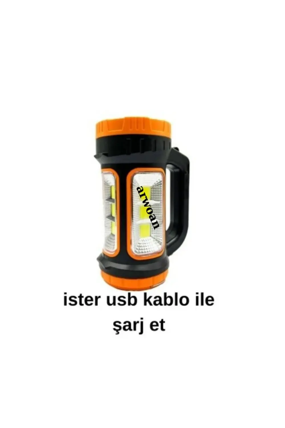 POWERMASTER MH-818A ÇOK FONKSİYONLU ŞARJLI IŞILDAK EL FENERİ 3W+1