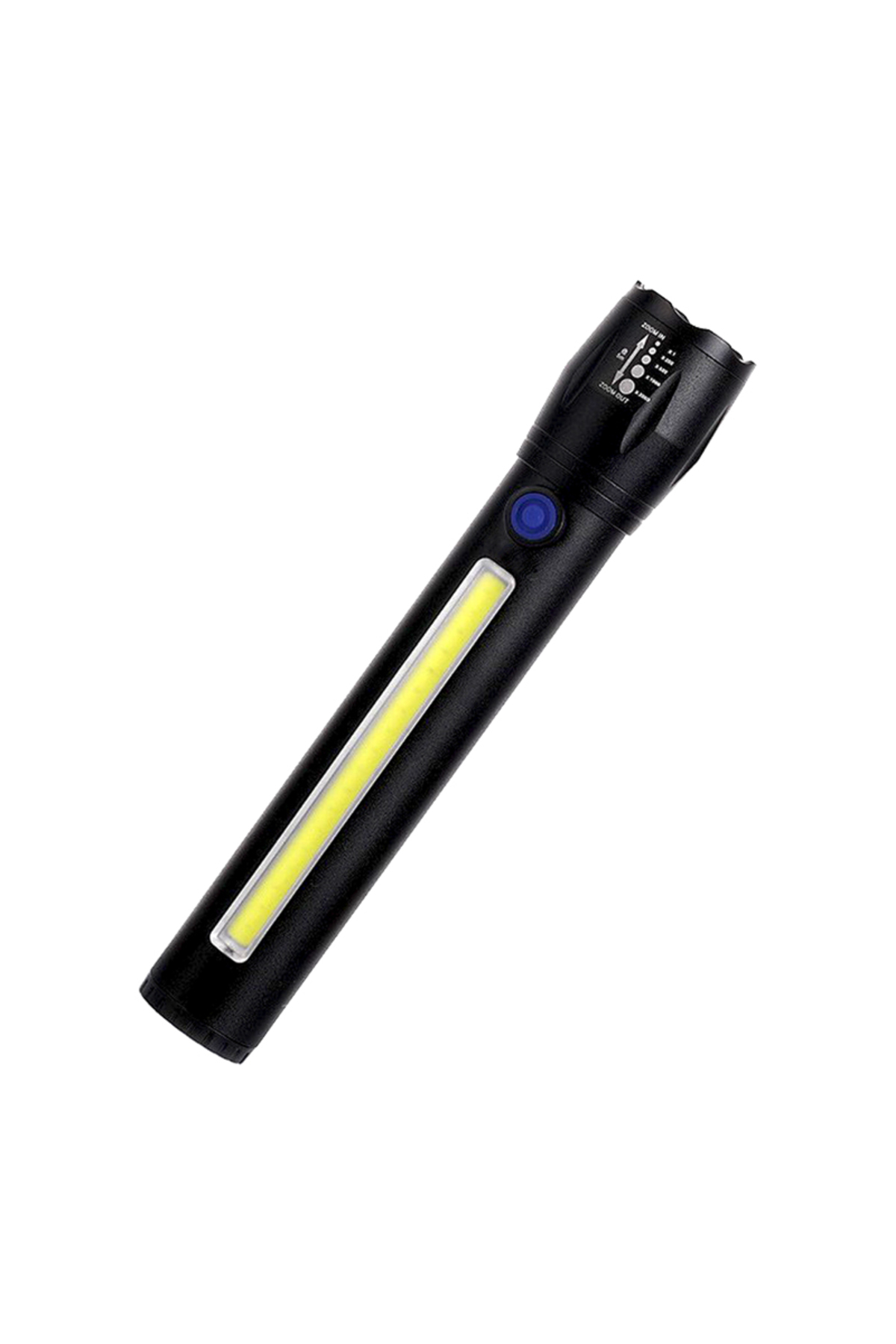 Powermaster Pm-14621 Metal Flashlıght Cob Power Ledli Şarjlı El Feneri
