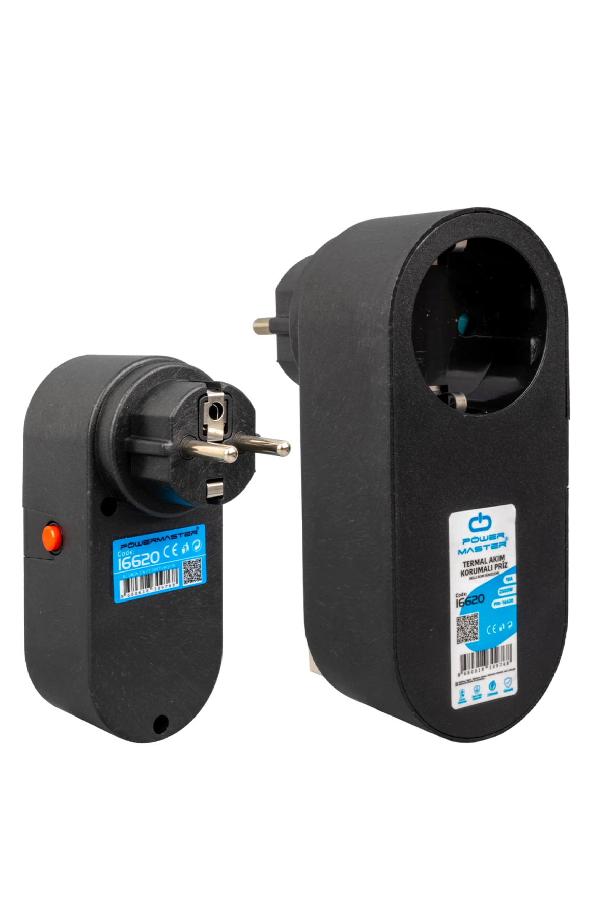 Powermaster Pm-16620 10 Amper - 2500 Watt Tekli Siyah Oval Kasa T
