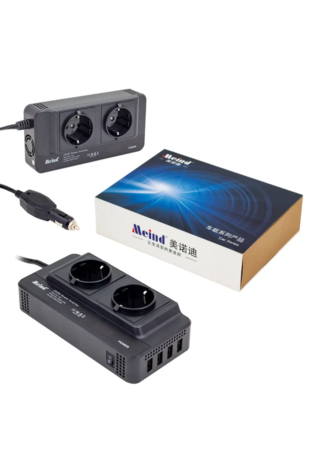 POWERMASTER PM-19827 12 VOLT - 200 WATT 4 USBLİ DİJİTAL ÇAKMAKTAN