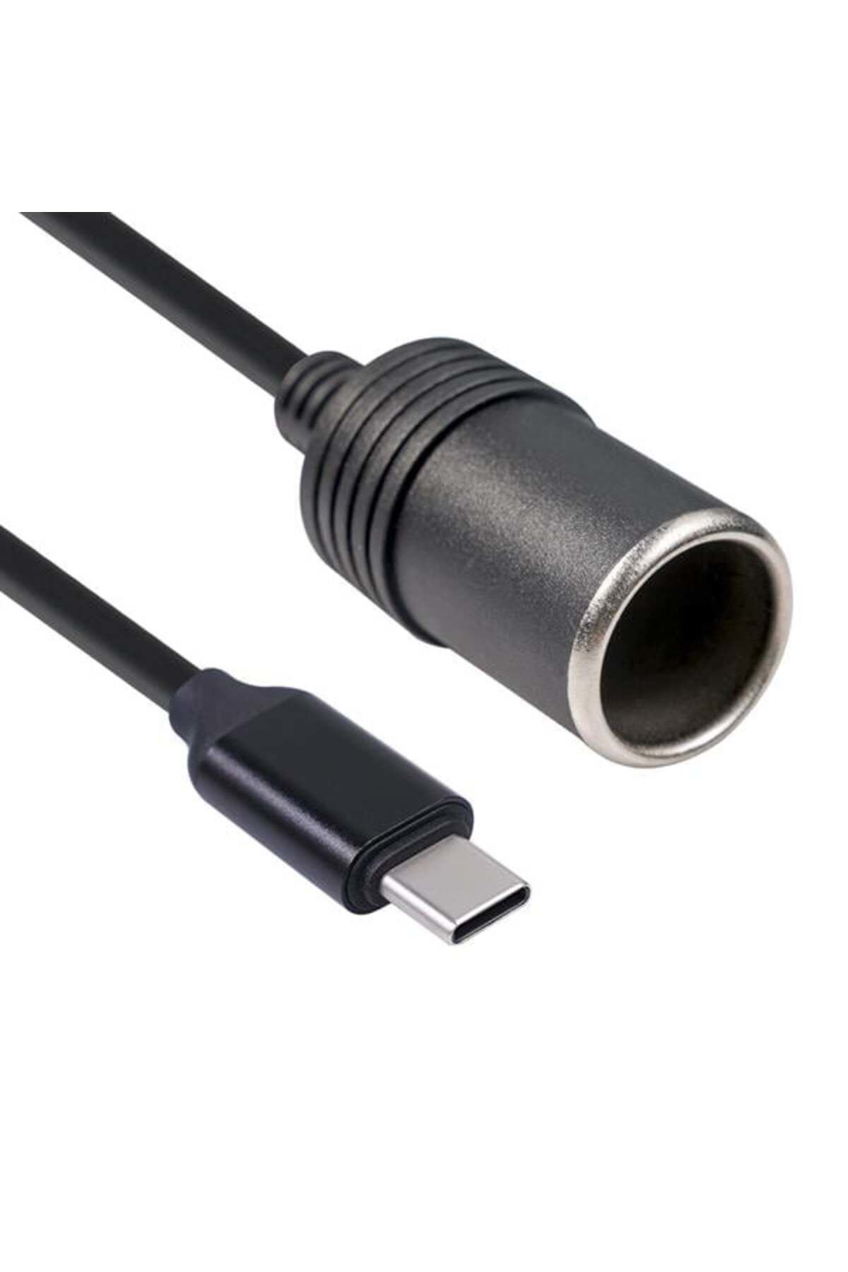 Powermaster Pm-24759 Type-c 5 Volt To 12 Volt Çakmak Fiş Çevirici