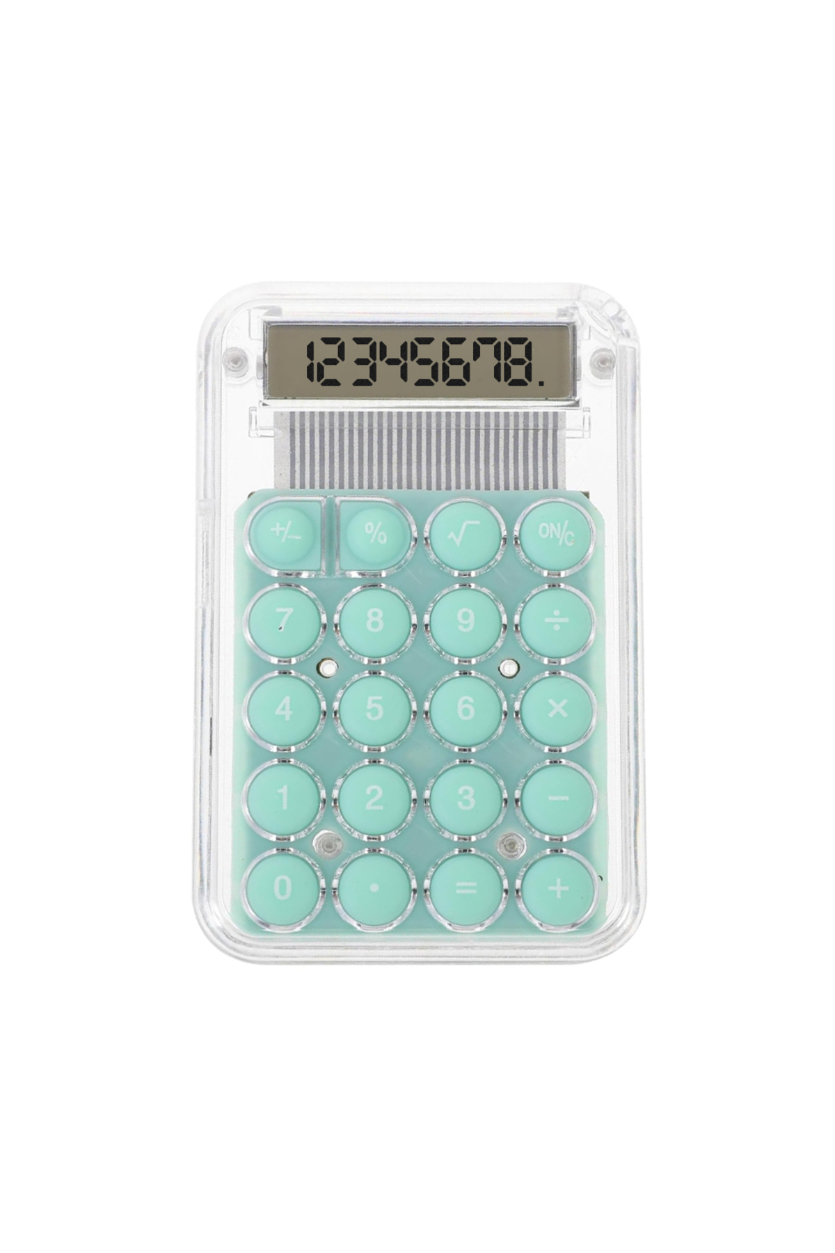 Powermaster Pm-25418 Şeffaf Renk Yeşil Tuş 8 Haneli Mını Hesap Ma