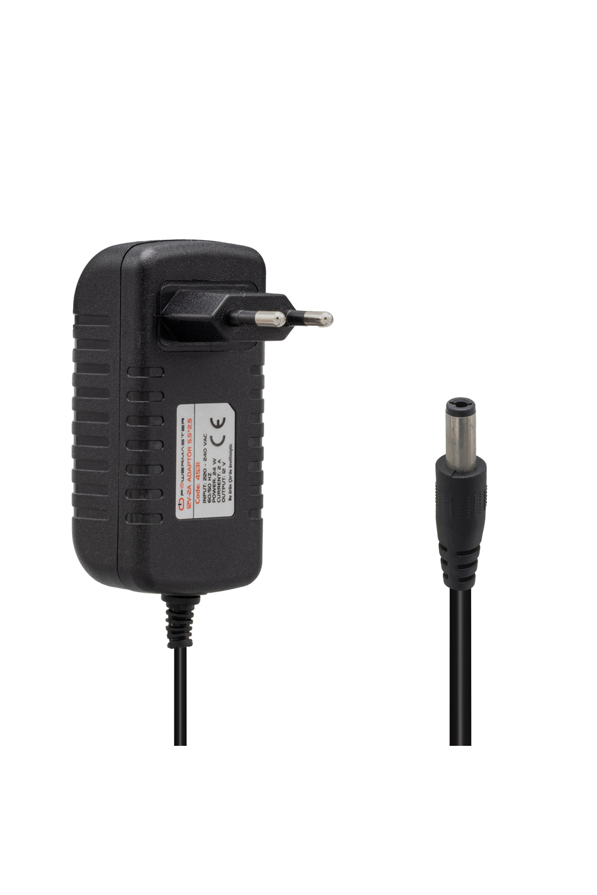 Powermaster Pm-4531 12 Volt - 2 Amper 5.5*2.5 Uçlu Plastik Kasa P Powermaster Pm-4531 12 Volt - 2 Amper 5.5*2.5 Uçlu Plastik Kasa P
