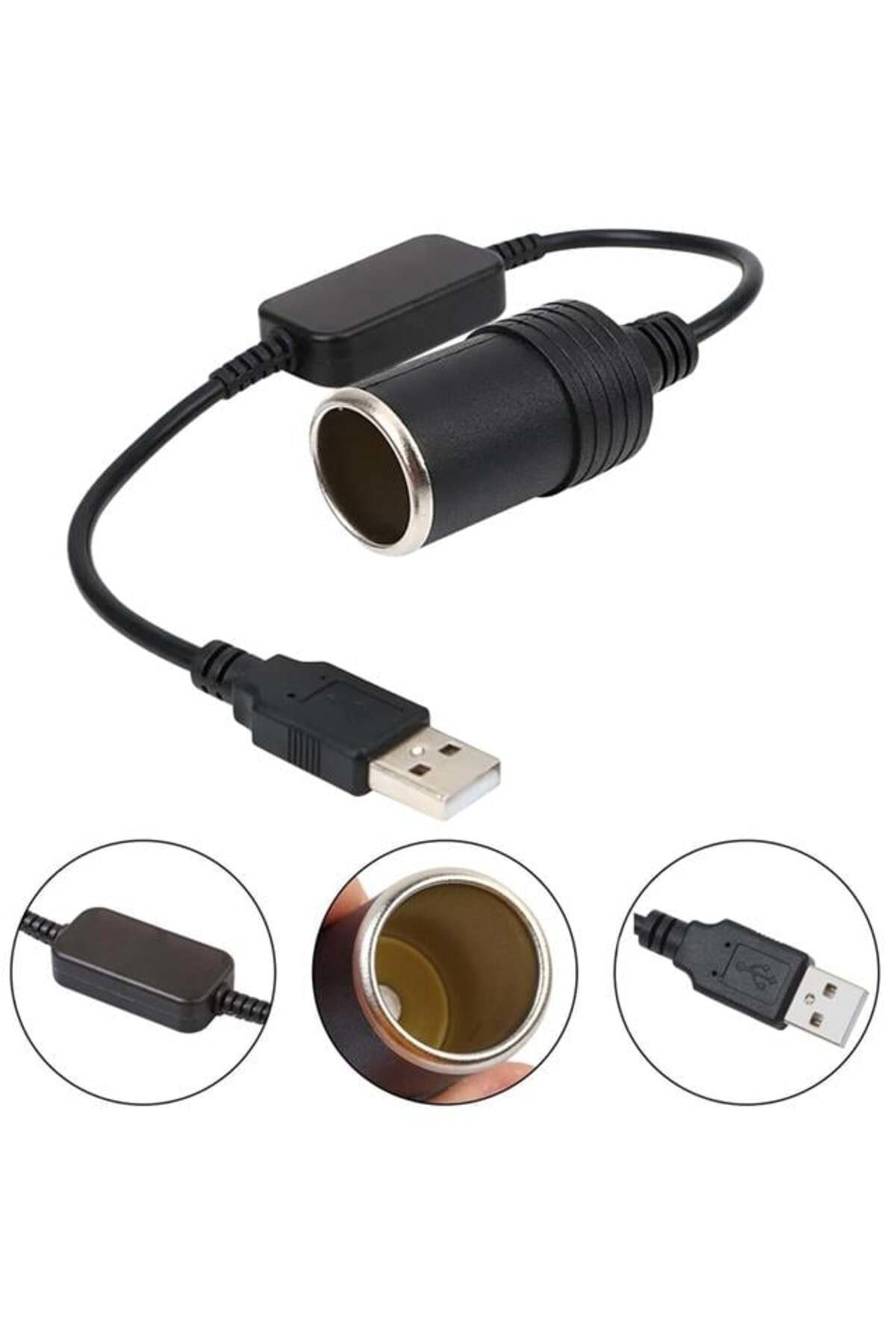 Powermaster Pm-5726 Usb 2.0 Siyah 5 Volt 2 Amper To 12 Volt 800Ma