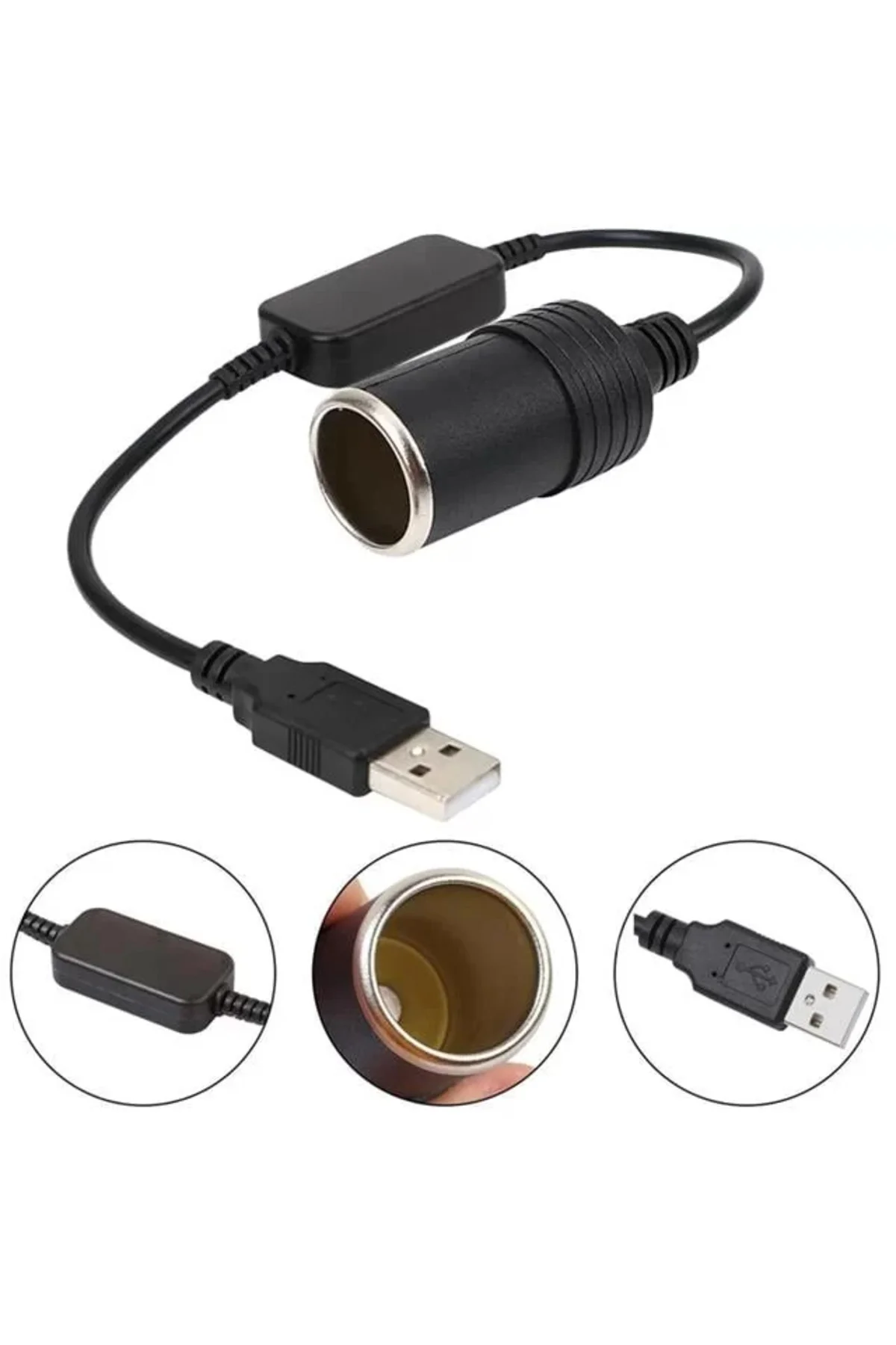Powermaster Pm-5726 Usb 2.0 Siyah 5 Volt 2 Amper To 12 Volt 800Ma