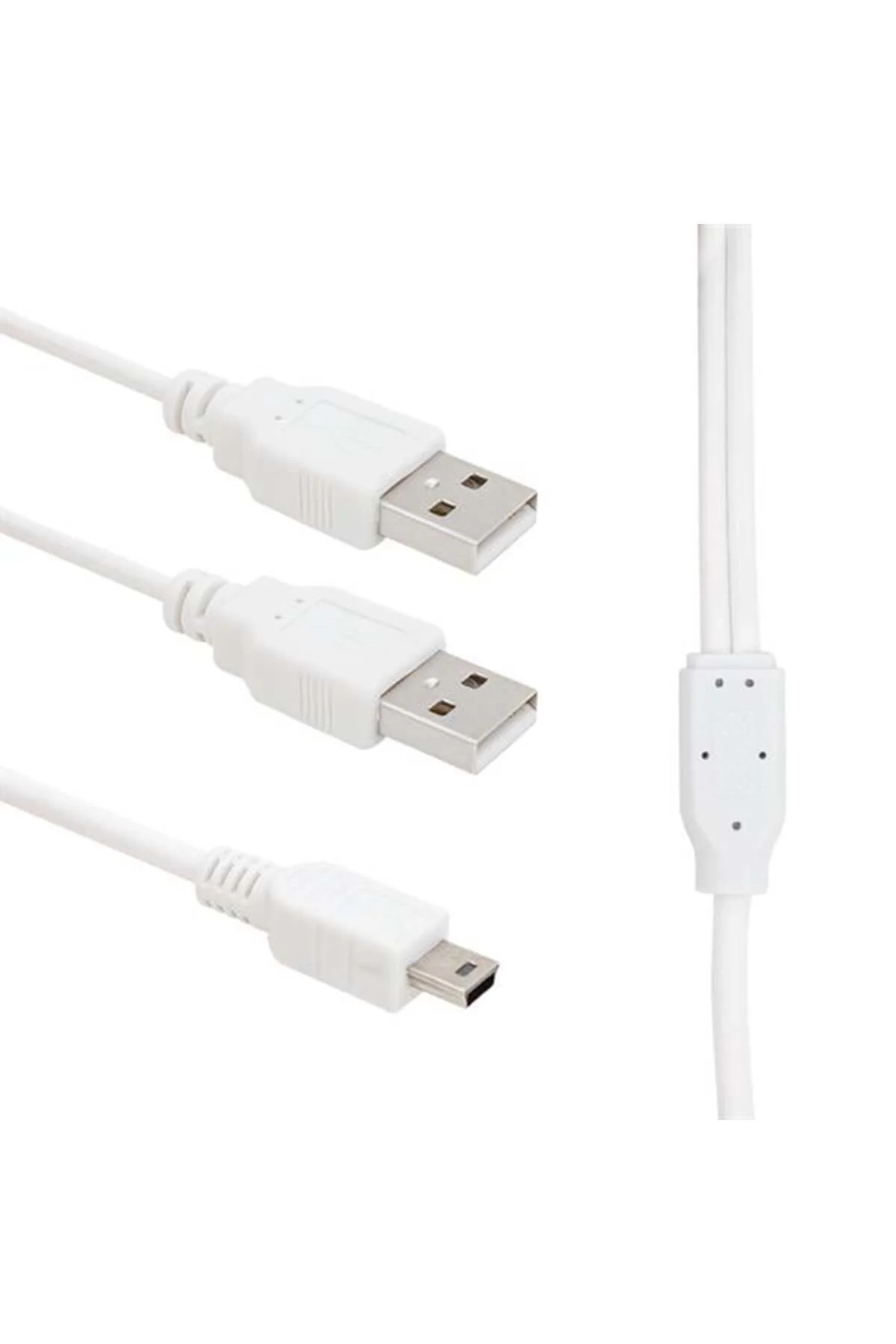 Powermaster Usb 2Xerkek - Mini Usb 5 Pin (2.0V) 1.5 Metre V3 Kabl
