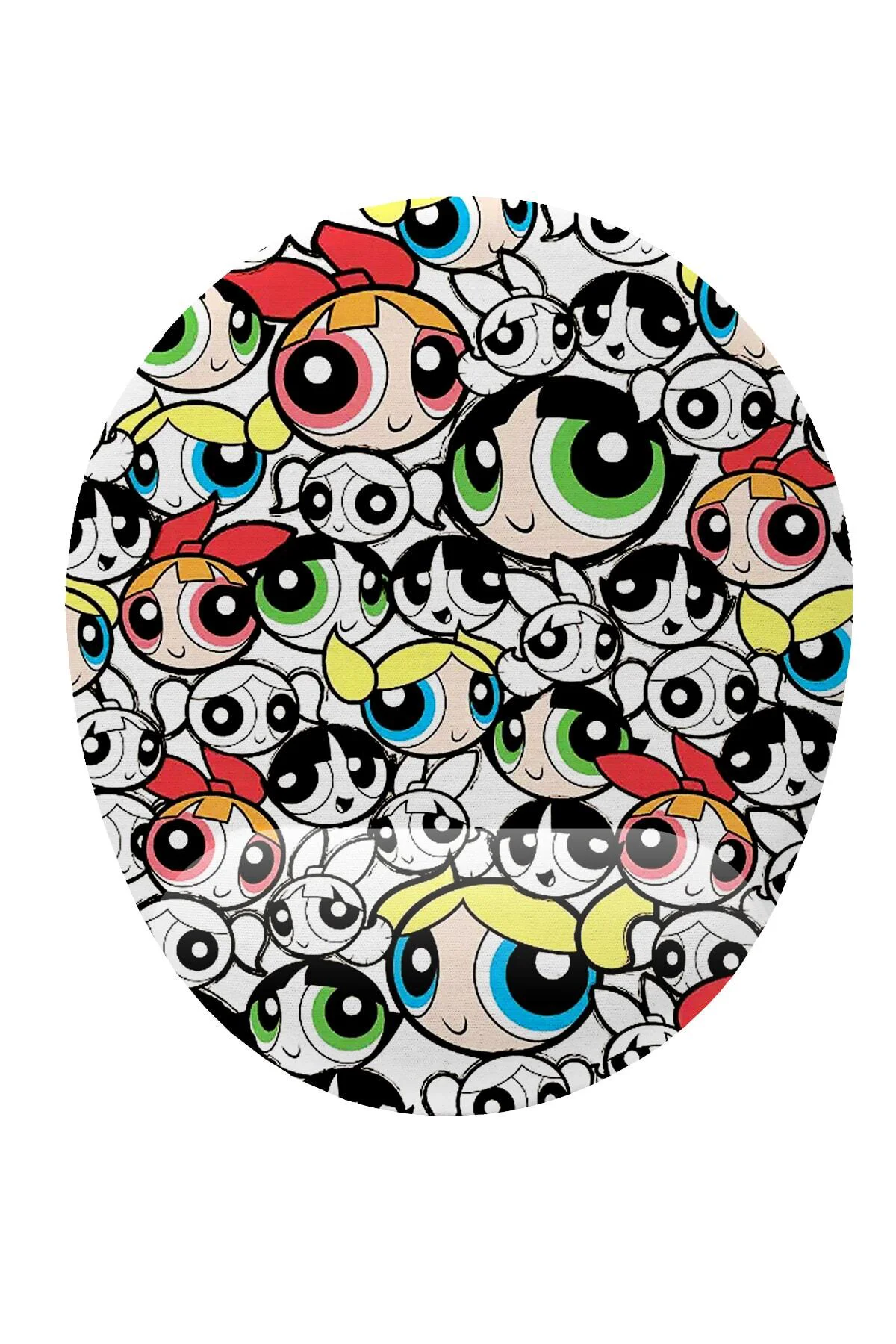 Powerpuff Desenli Bilek Destekli Mouse Pad Ergonomik Kaymaz Taban