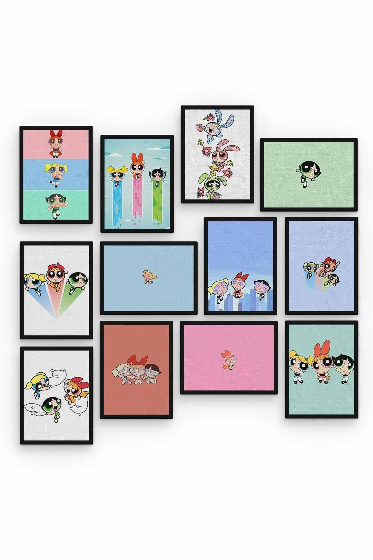 Powerpuff Girls 12 Parça Ahşap Mdf Tablo Zlltb151