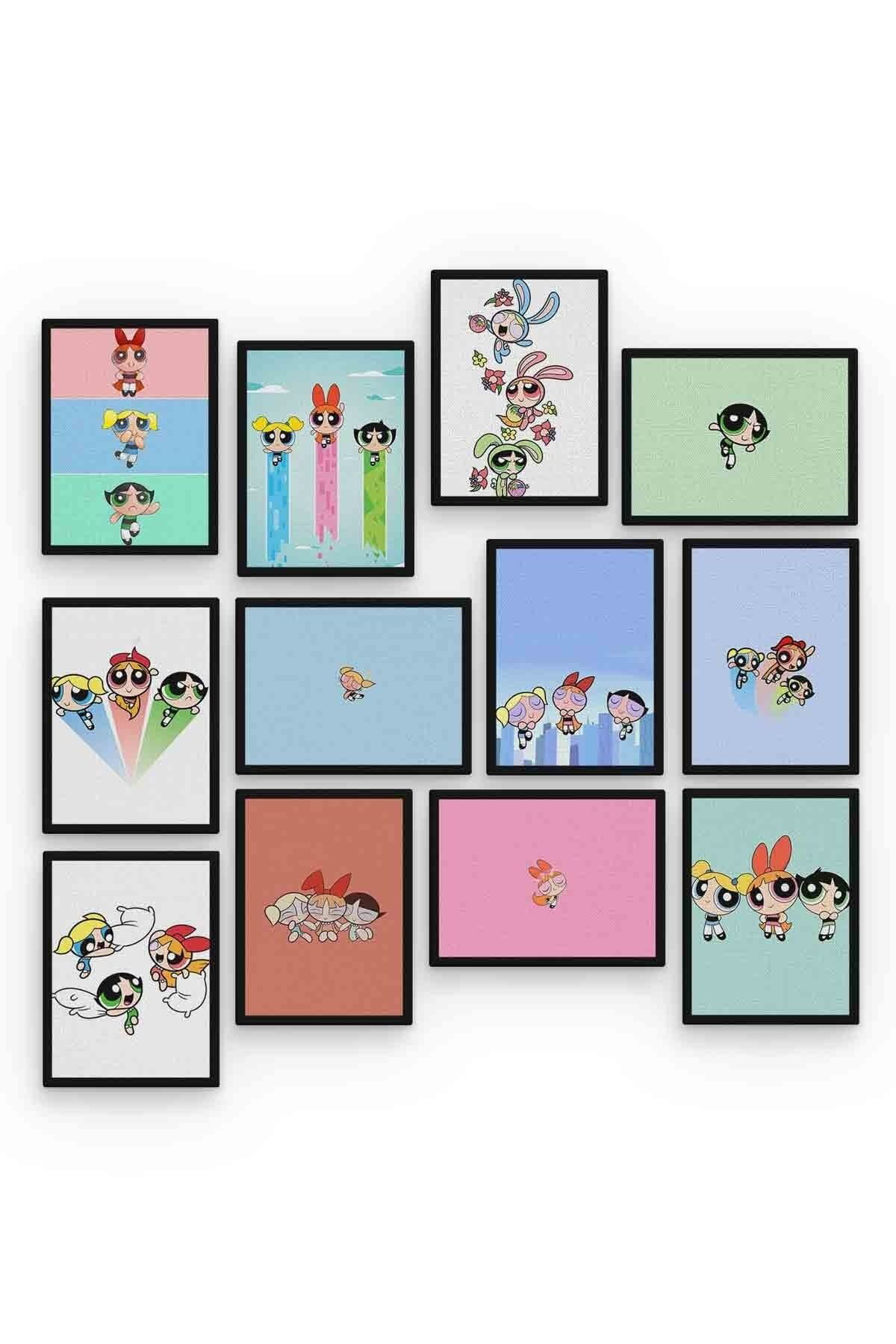 Powerpuff Girls 12 Parça Mdf (ahşap) Tablo Ofis Boyu 