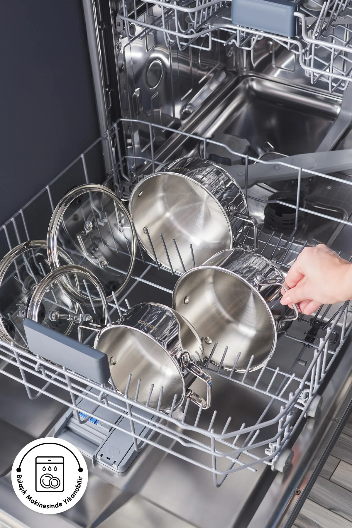 Powersteel 316+ Alberta İndüksiyon Tabanlı 6 Parça Çelik Tencere Seti - Görsel 6