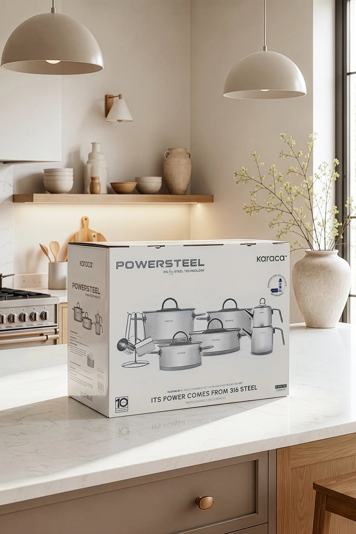 Powersteel 316+ Platinum İndüksiyon Tabanlı15 Parça Tencere Seti Powersteel 316+ Platinum İndüksiyon Tabanlı15 Parça Tencere Seti - Görsel 11