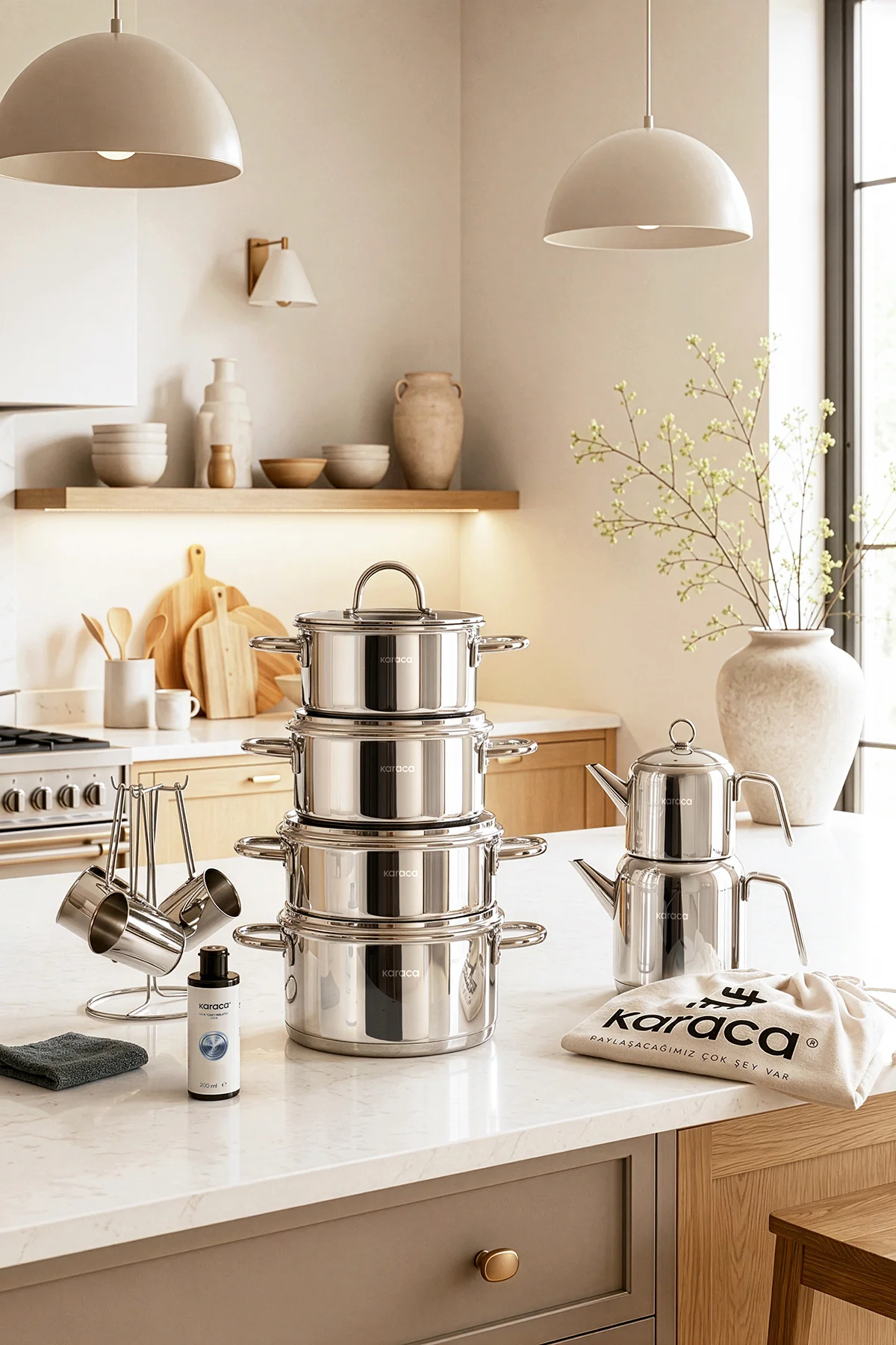 Powersteel 316+ Platinum İndüksiyon Tabanlı15 Parça Tencere Seti Powersteel 316+ Platinum İndüksiyon Tabanlı15 Parça Tencere Seti