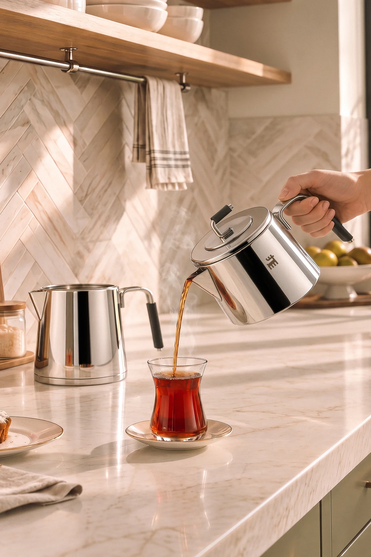 Powersteel 316+ Splender Midi Çaydanlık Takımı 1,1L & 2L Powersteel 316+ Splender Midi Çaydanlık Takımı 1,1L & 2L - Görsel 4