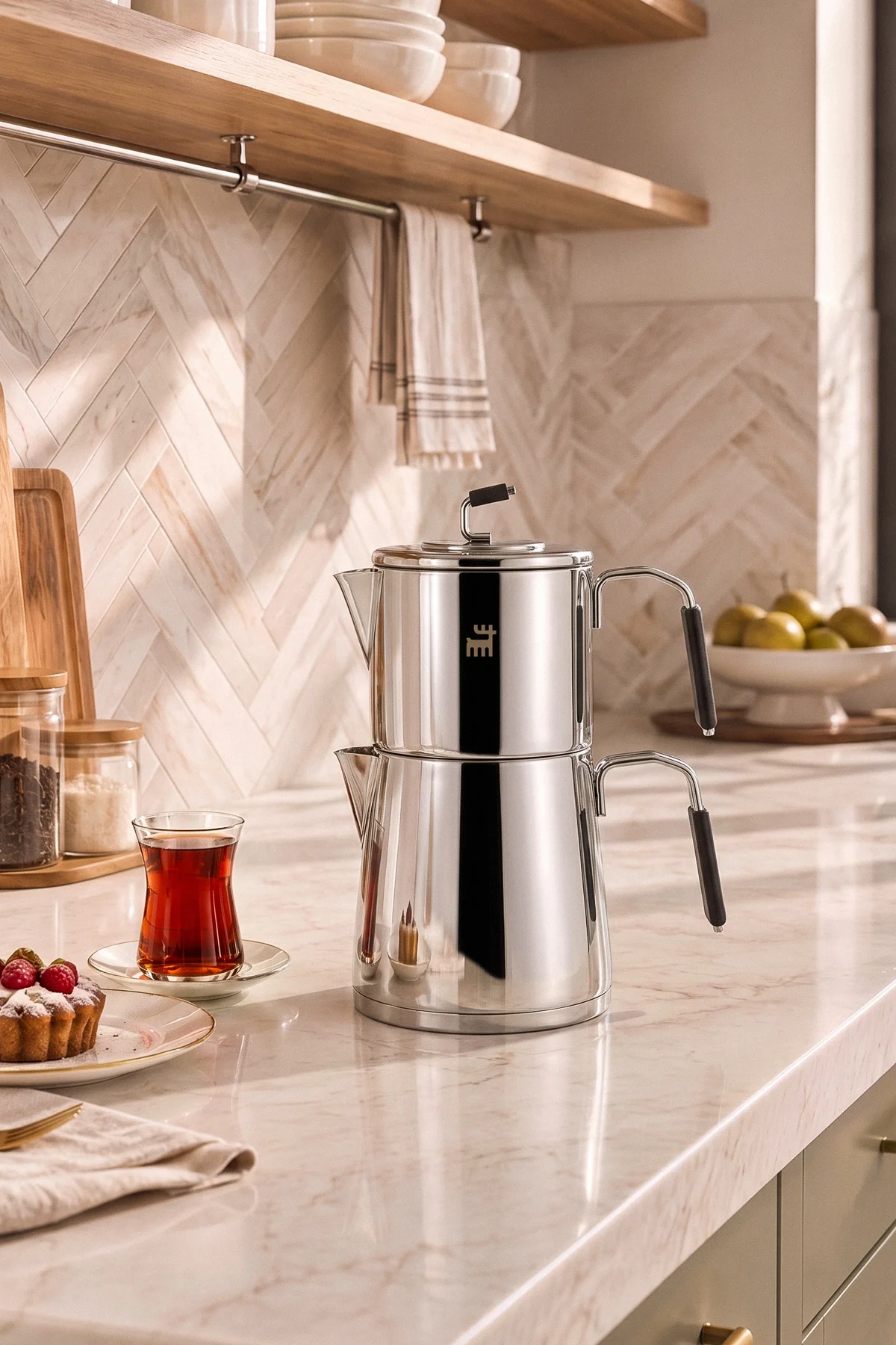 Powersteel 316+ Splender Midi Çaydanlık Takımı 1,1L & 2L Powersteel 316+ Splender Midi Çaydanlık Takımı 1,1L & 2L