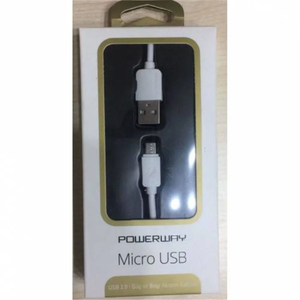 Powerway Sm03 2.A 1mt Usb Micro Şarj Kablo Kutulu Usb 2.0 Hızlı Ş