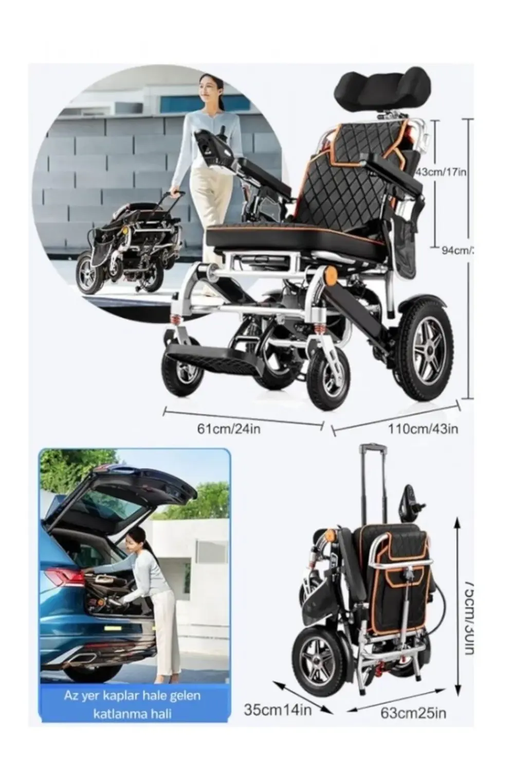 POYLİN P206 Ultra 2025 Hafif Katlanabilir Akülü Sandalye