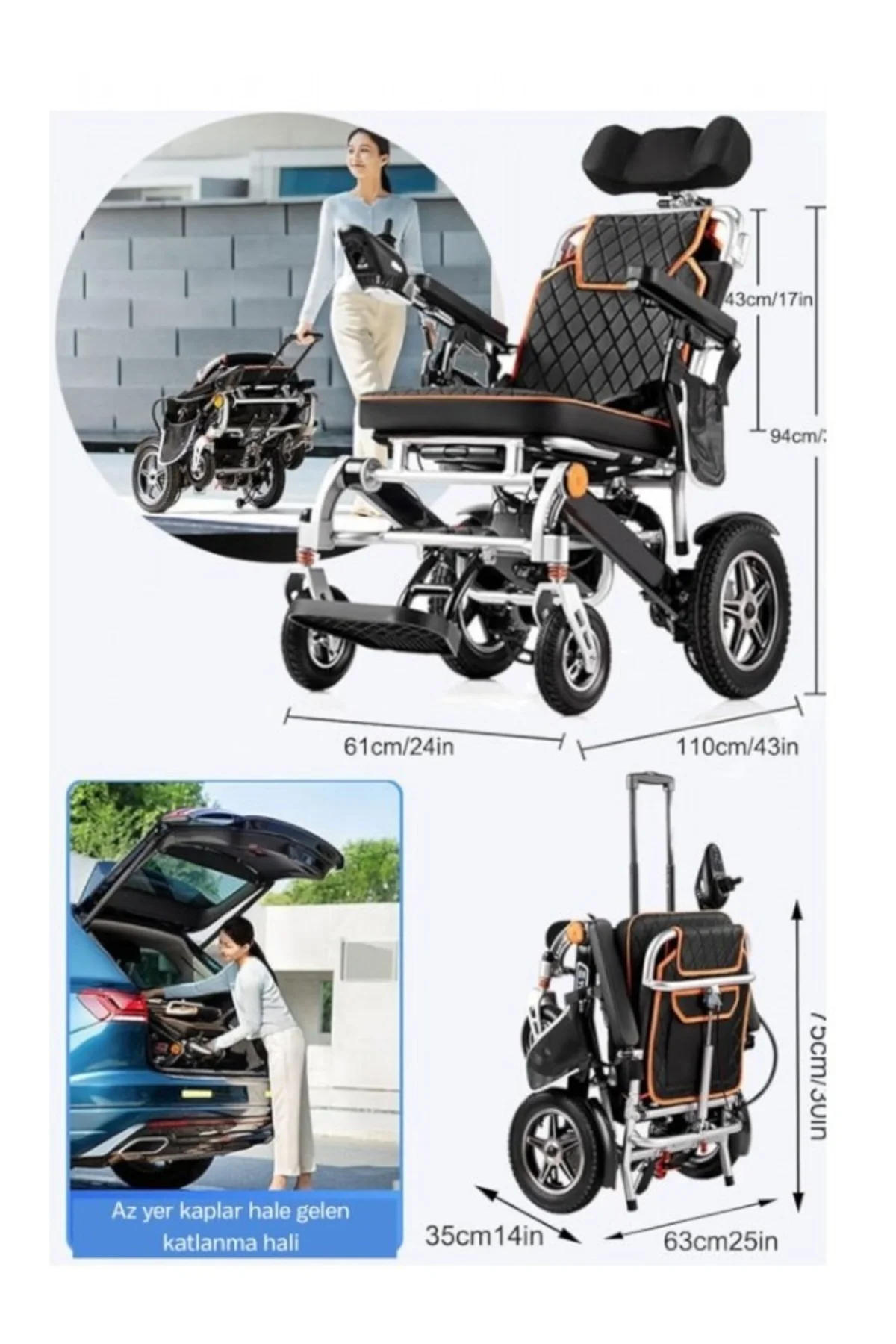 POYLİN P206 Ultra 2025 Hafif Katlanabilir Akülü Sandalye