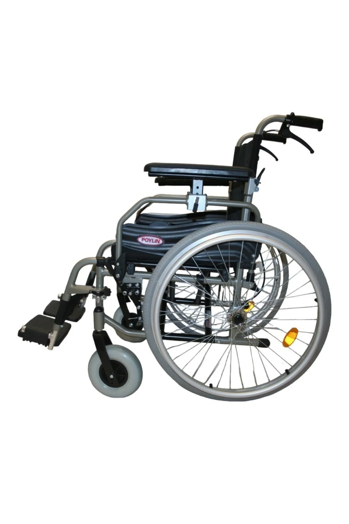 Poylin P967 Alüminyum Tekerlekli Sandalye (45 cm) - Görsel 2