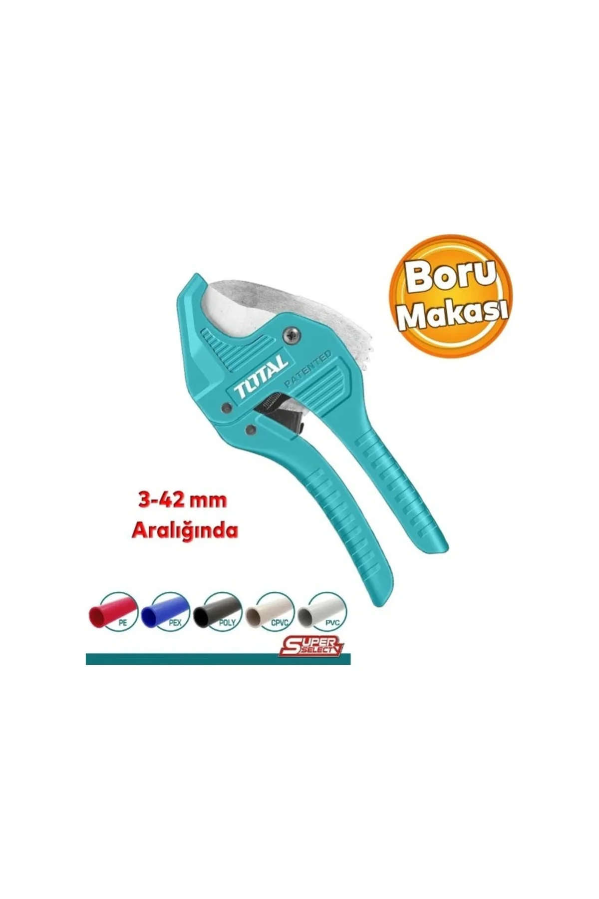 PPRC Profesyonel Plastik Tesisat Borusu Boru Kesme Makası 3-42 mm