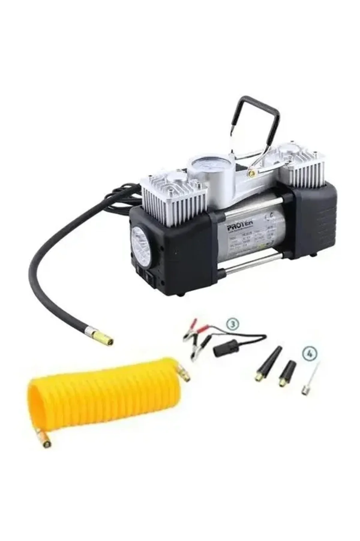 PR 265 P2 ÇİFT PİSTON 12 V 150 PSI Bez Çantalı Lastik Şişrm.