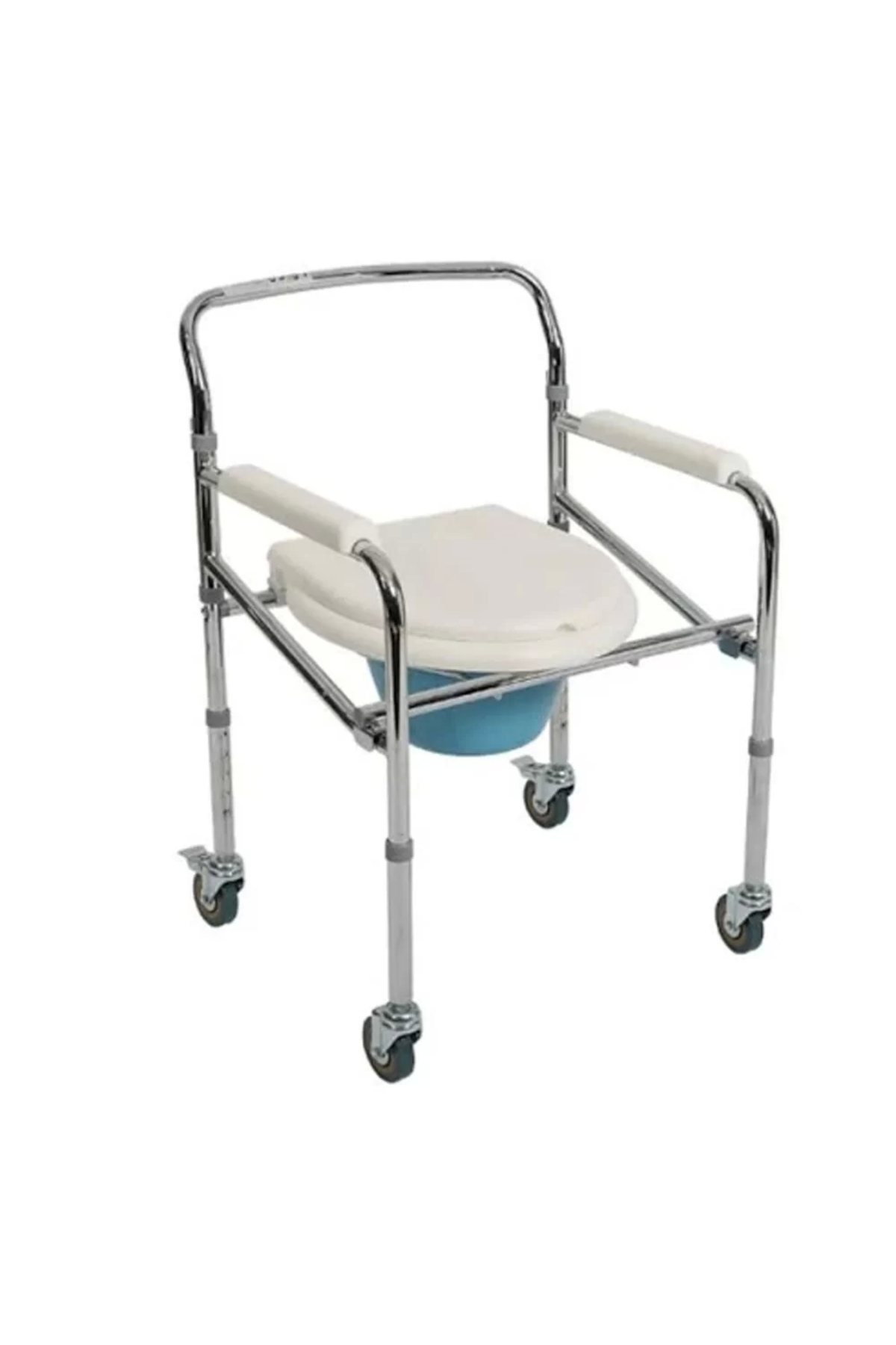 PR-771 Tekerlekli Katlanır Banyo Tuvalet Sandalyesi