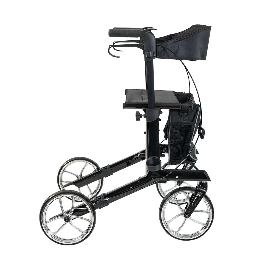 PR-891 Alüminyum Walker Rollator - Tekerlekli Yürüteç, Ayarlanabilir Yükseklik, El Frenli, Oturmalı Mobilite Desteği