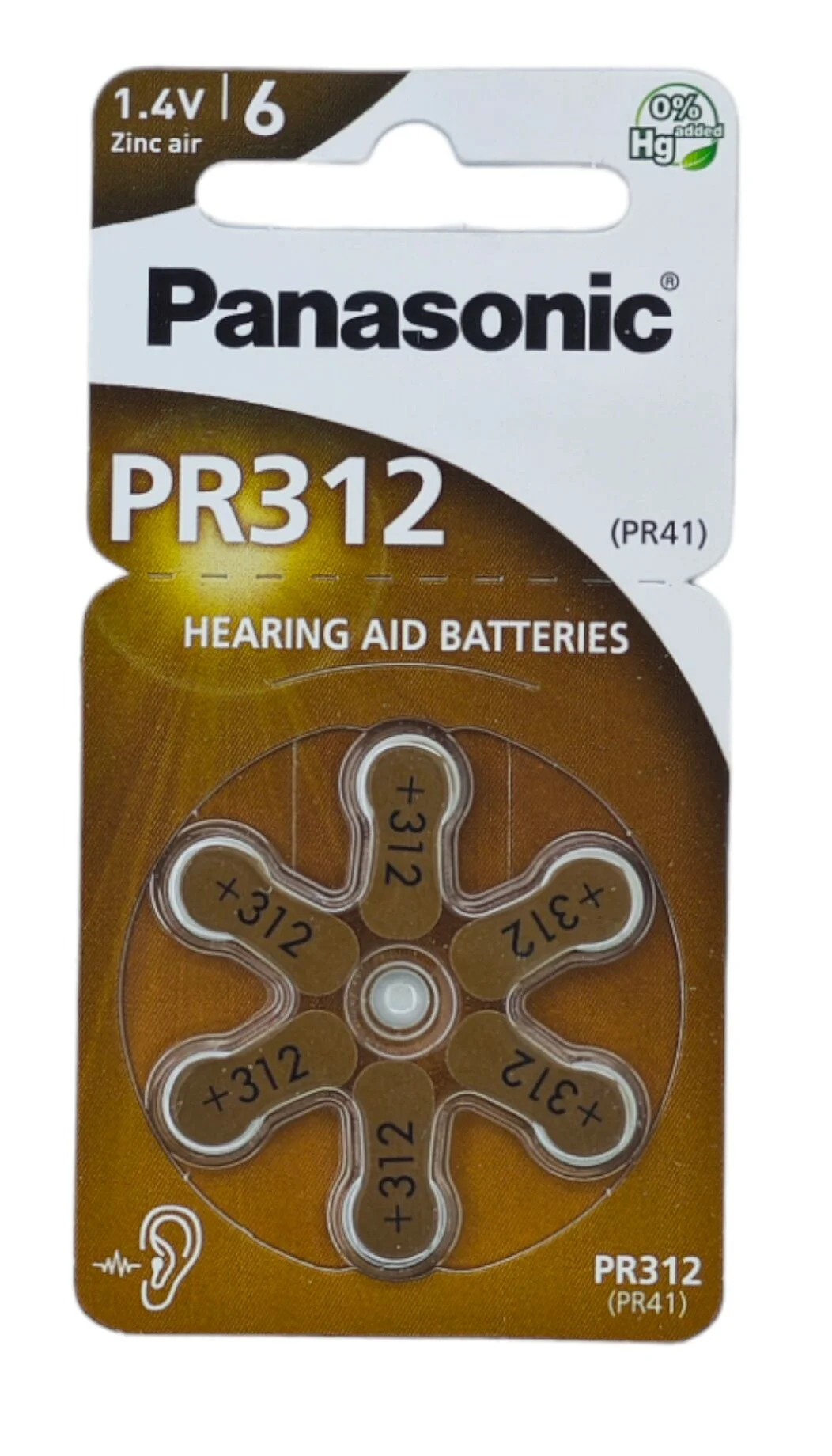 Pr312   Panasonic Kulaklık Pili 1.4V 6Lı