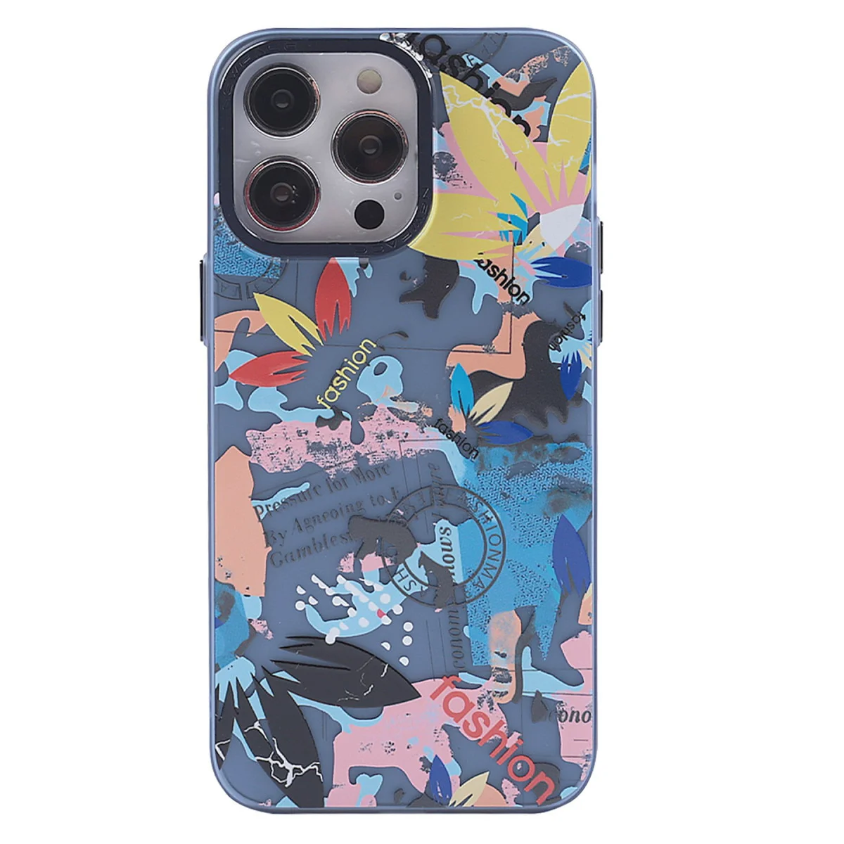 Prada Desenli Kılıf iPhone 13 Pro Max - Pembe Premium Kapak