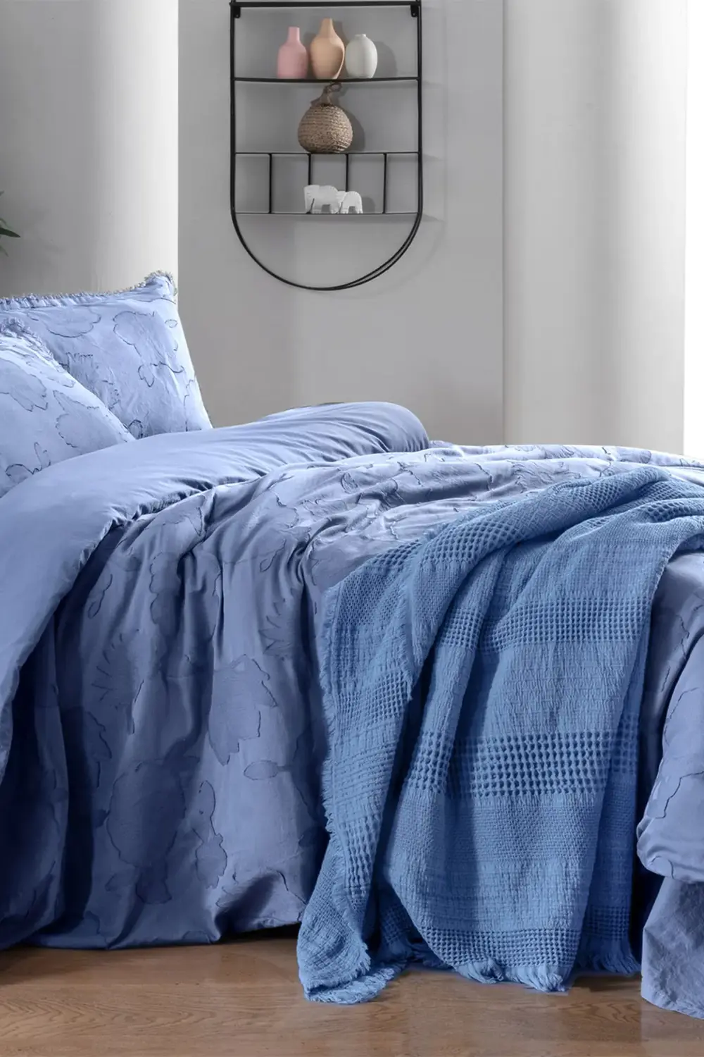 Prado Mavi King Size Büyük Boy %100 Pamuk Mood Comfort Nevresim T