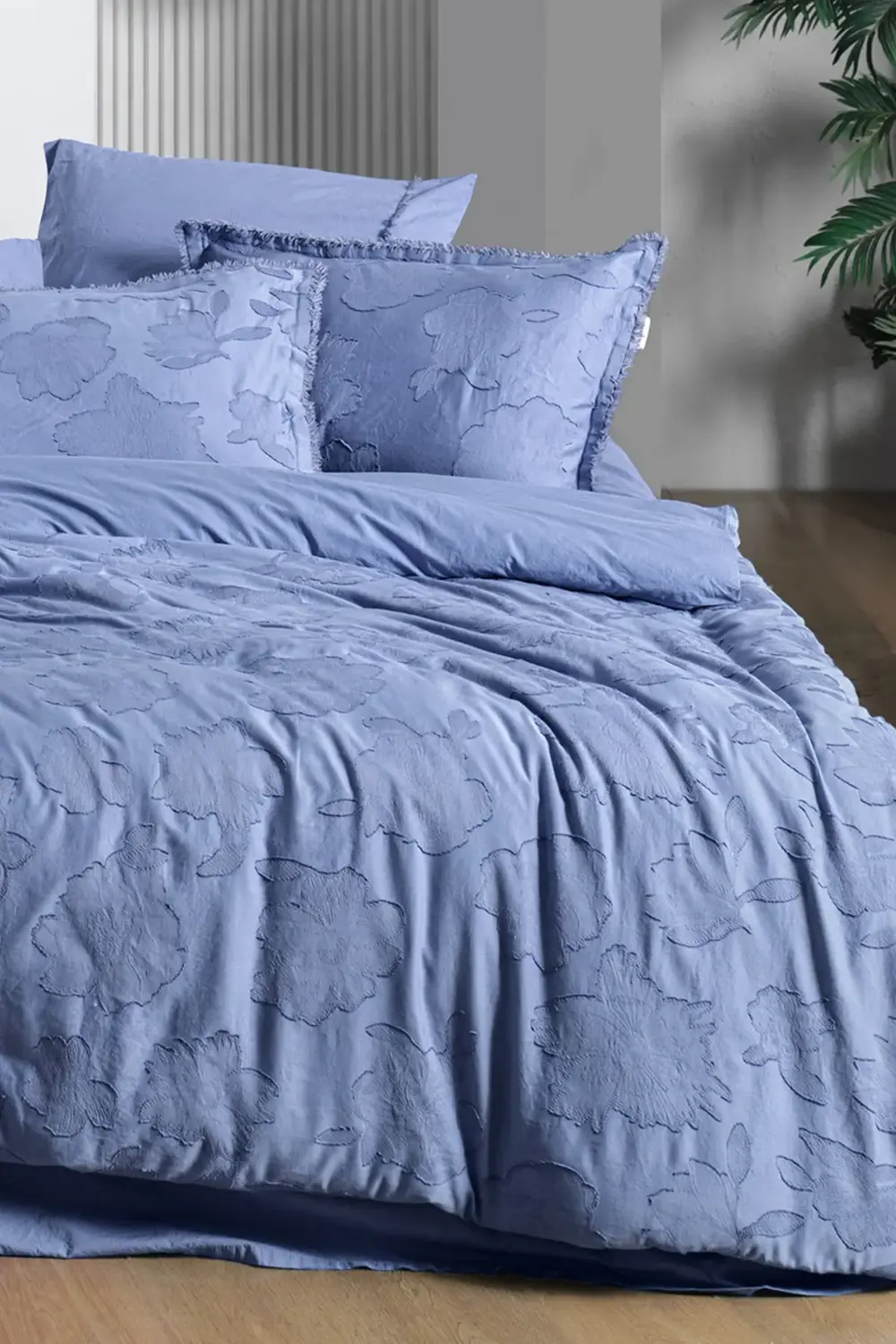 Prado Mavi King Size Büyük Boy %100 Pamuk Mood Comfort Nevresim T