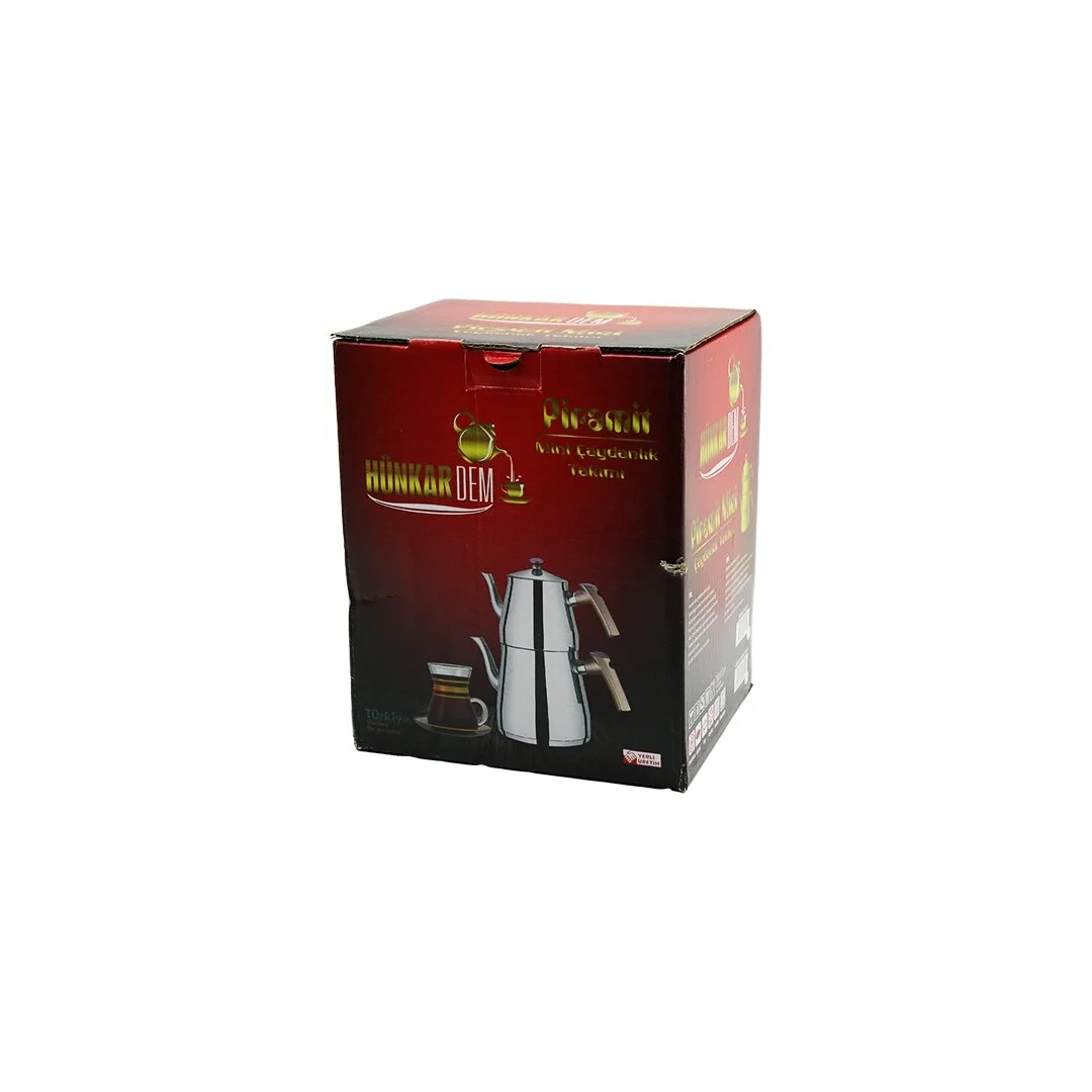 Pramit Mini Boy Çelik Çaydanlık Seti - Takımı Renkli Bakalit Kulp Üst Demlik: 0.9lt - Alt Suluk: 1.5lt Kendinden Süzgeçli Bx40 Fiyatı, Yorumları ve Özellikleri