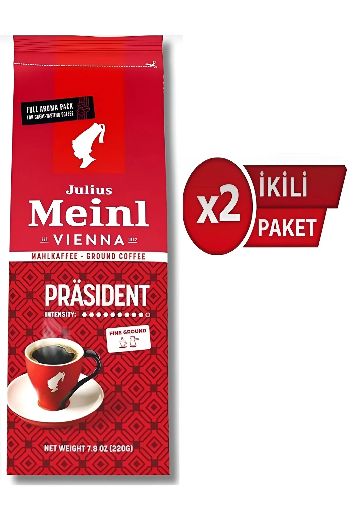 Prasident Filtre Kahve 220 Gr. X2'li Avantaj Paketi Toplam 440 Gr. Prasident Filtre Kahve 220 Gr. X2'li Avantaj Paketi Toplam 440 Gr.
