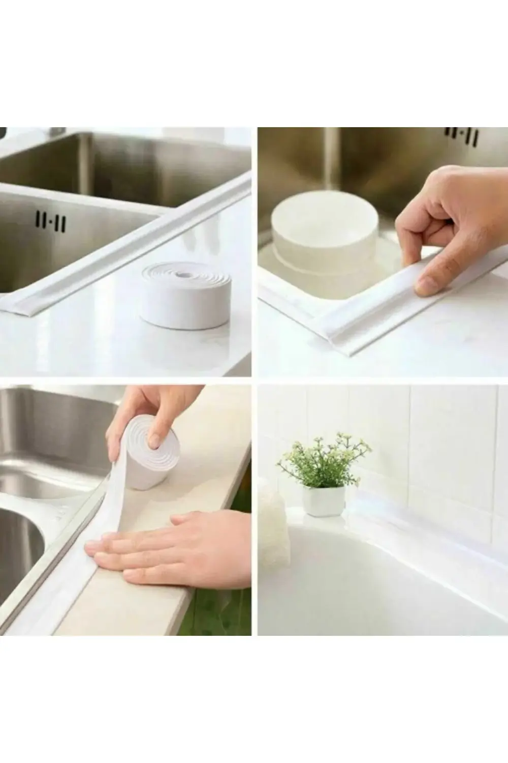 Pratik 145 Gr Beyaz Su Sızdırmaz Lavabo Kenar Bandı (3.2m)