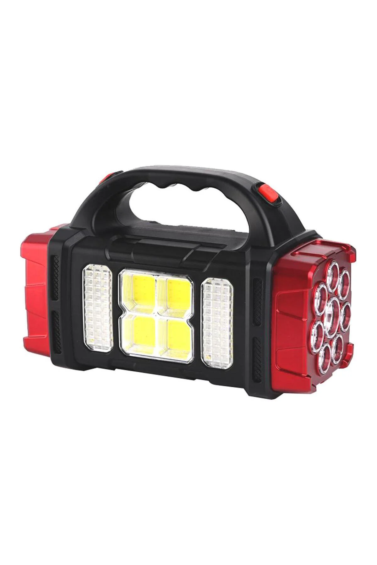 Pratik 4 Farklı Işıklı COB Ledli Solar Şarj Edilebilen Usb Çıkışlı 38 Watt Kamp Feneri