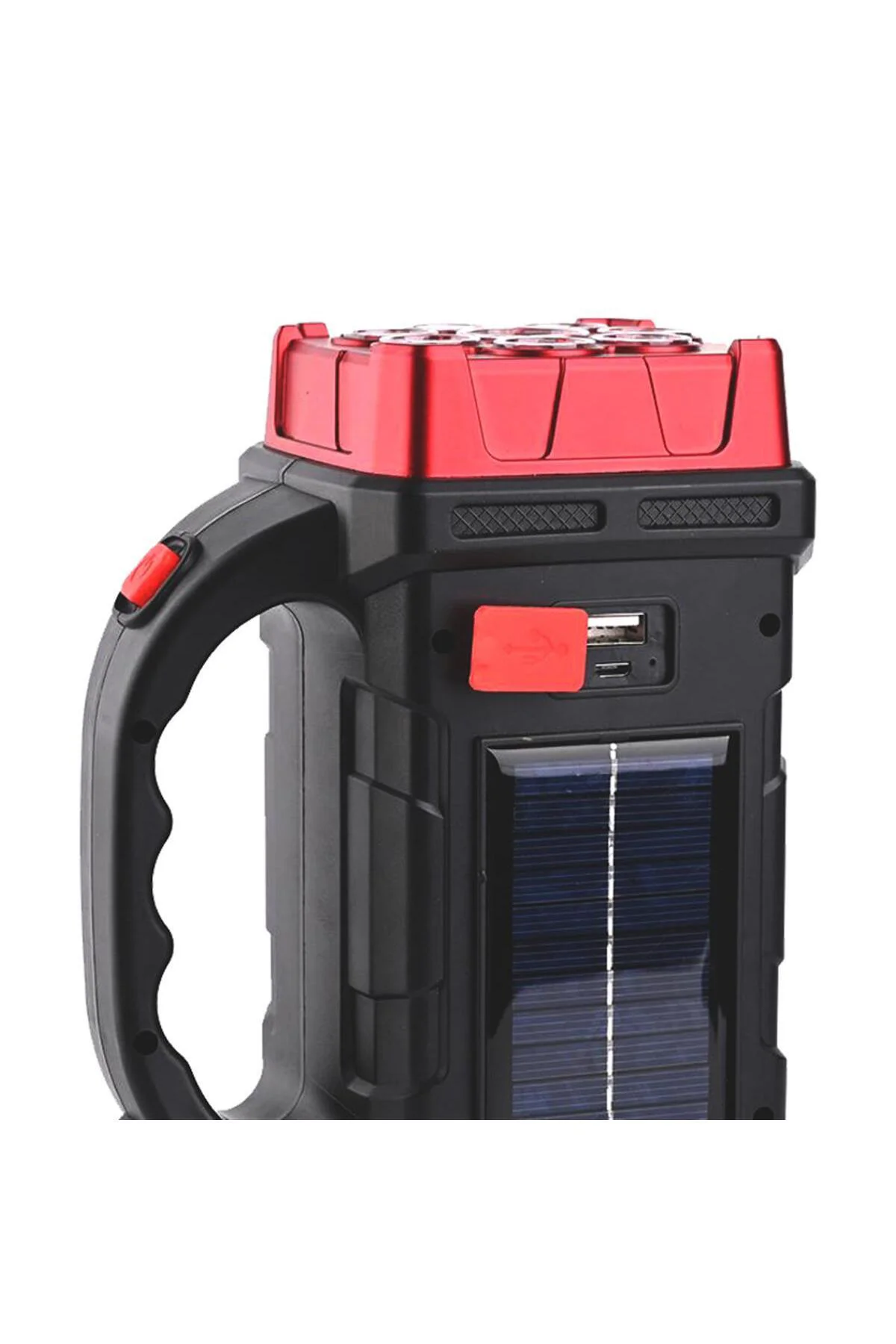 Pratik 4 Farklı Işıklı COB Ledli Solar Şarj Edilebilen Usb Çıkışlı 38 Watt Kamp Feneri