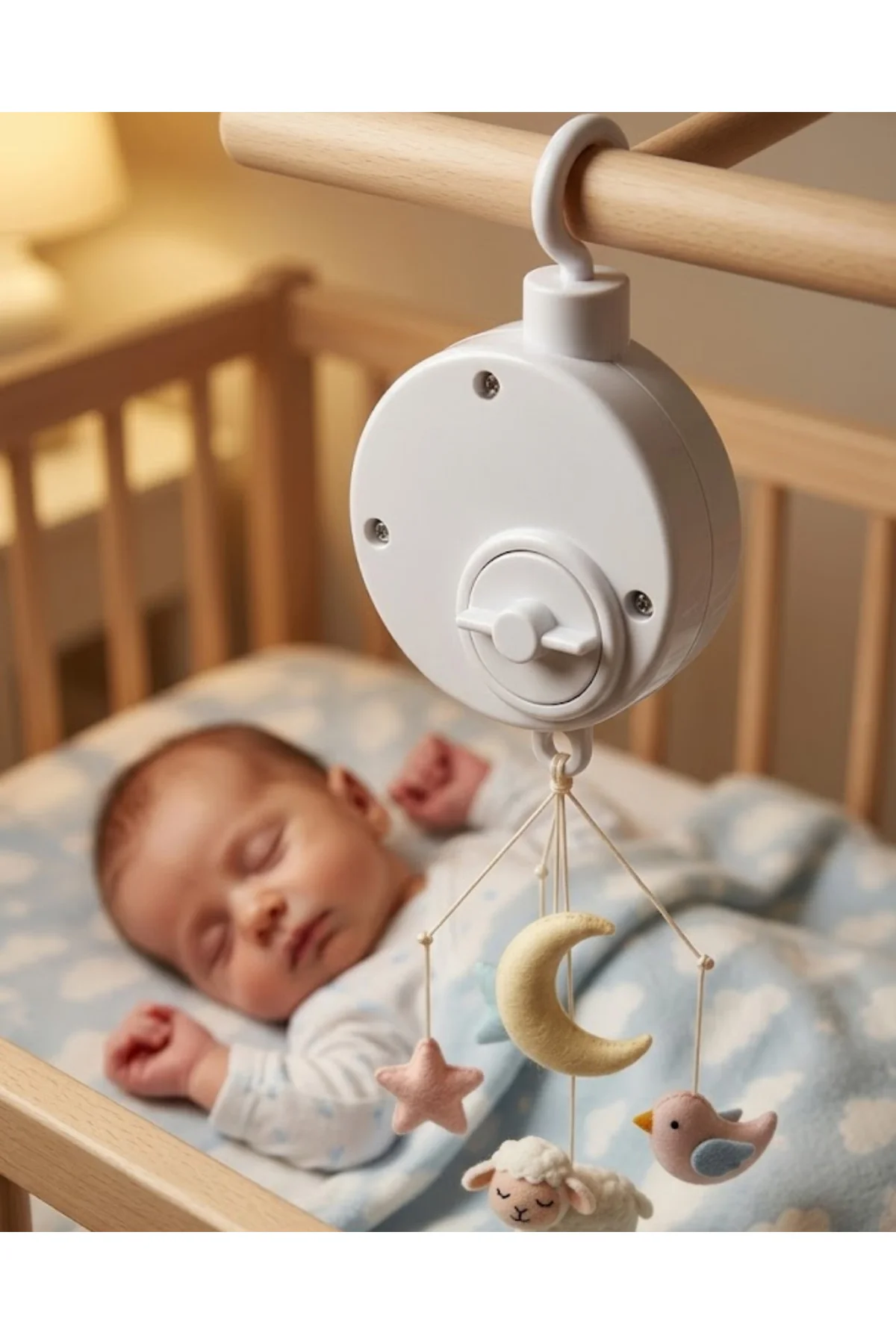 Pratik Bebek Uyutucu Müzikli Mekanik Müzik Kutusu Asılabilir Bebek Aksesuarı