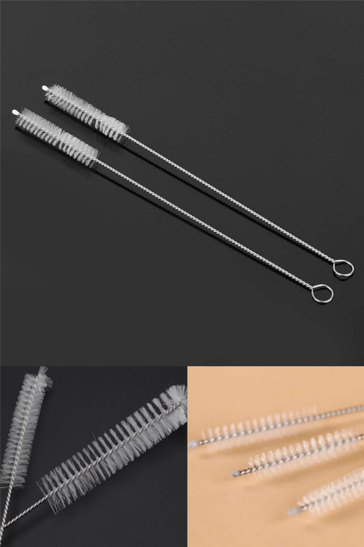 Pratik Cam Ve Metal Krom Pipet Temizleme Fırçası | Pipet Temizlik