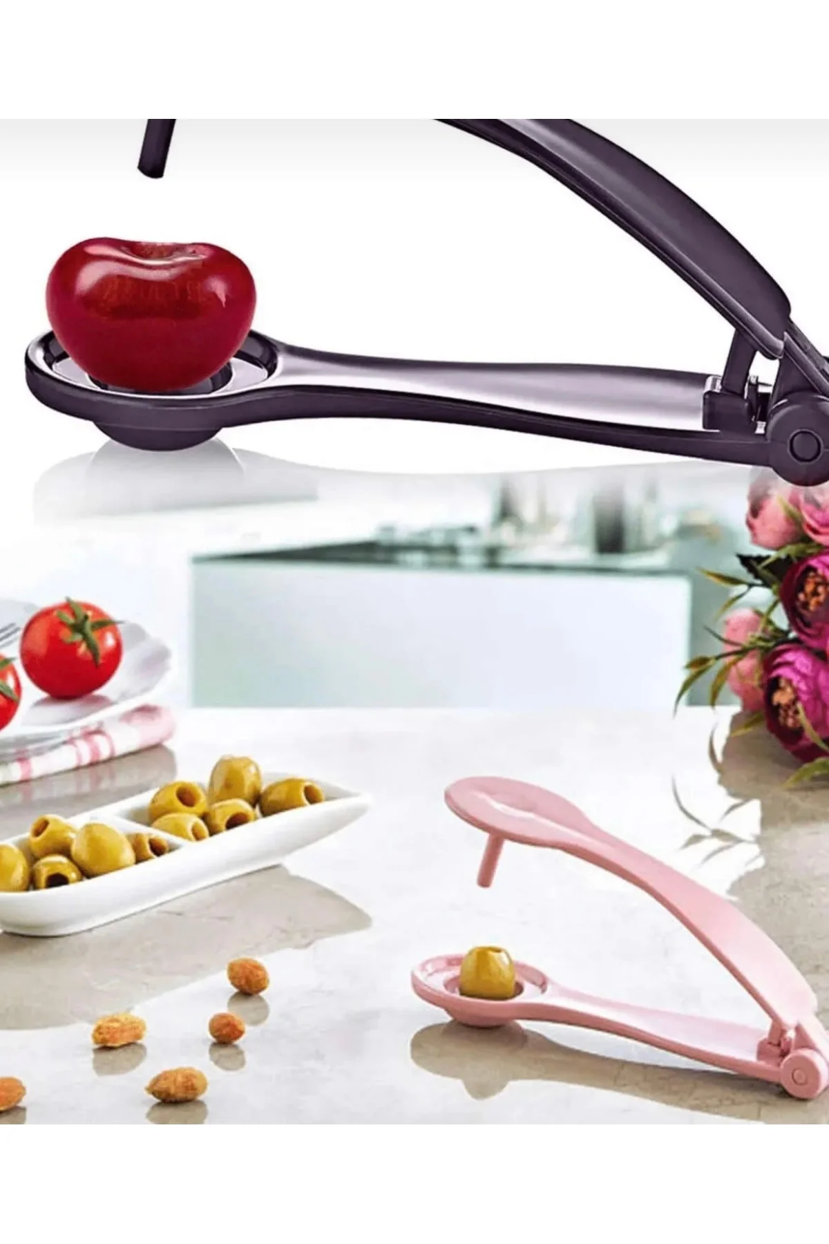 Pratik Çekirdek Ayıklama Aparatı Vişne Zeytin Çekirdeği Çıkarmaya