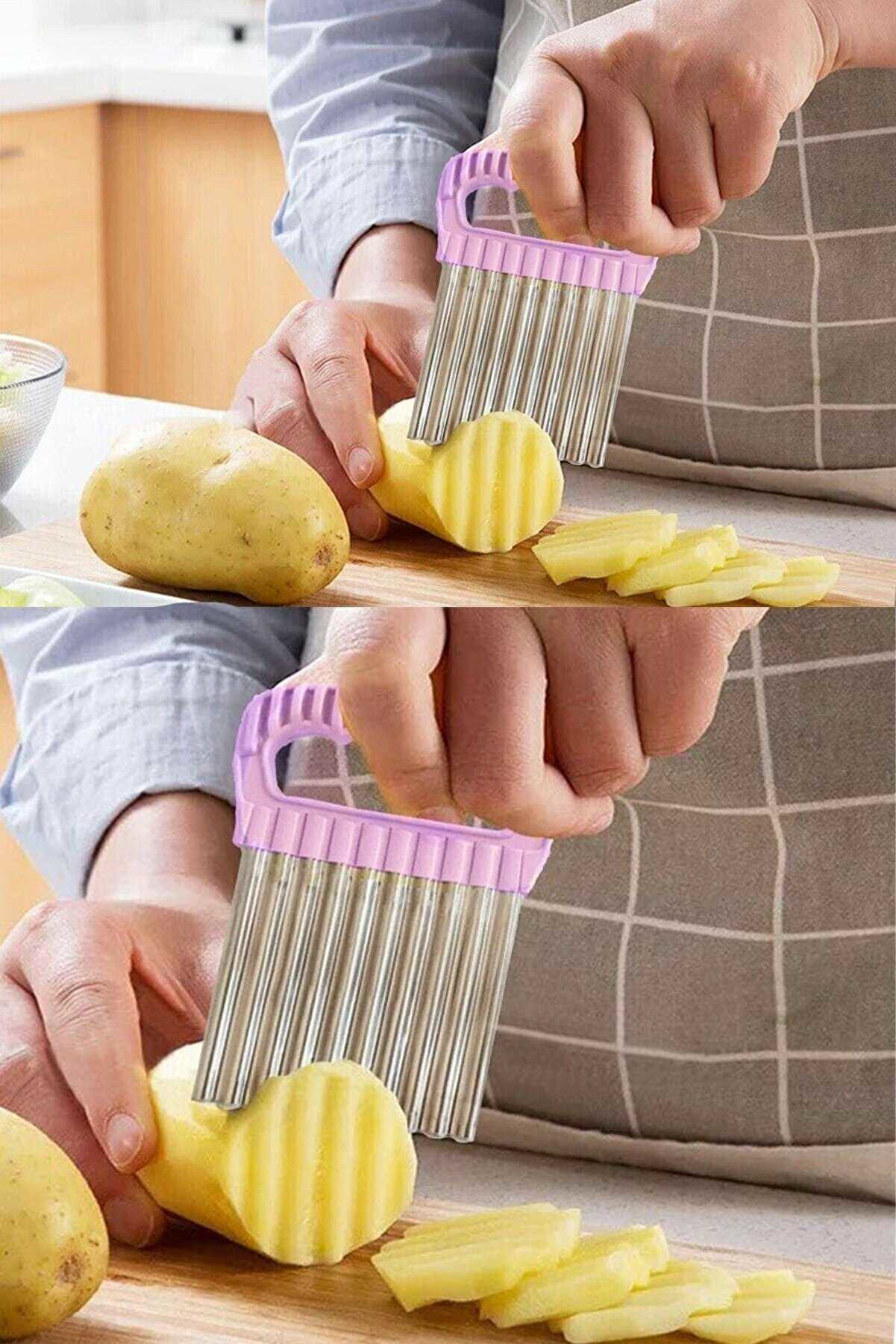 Just Cheap Store Pratik Cips Chopper Şekilli Sebze Meyve Ve Gida Dilimleyici